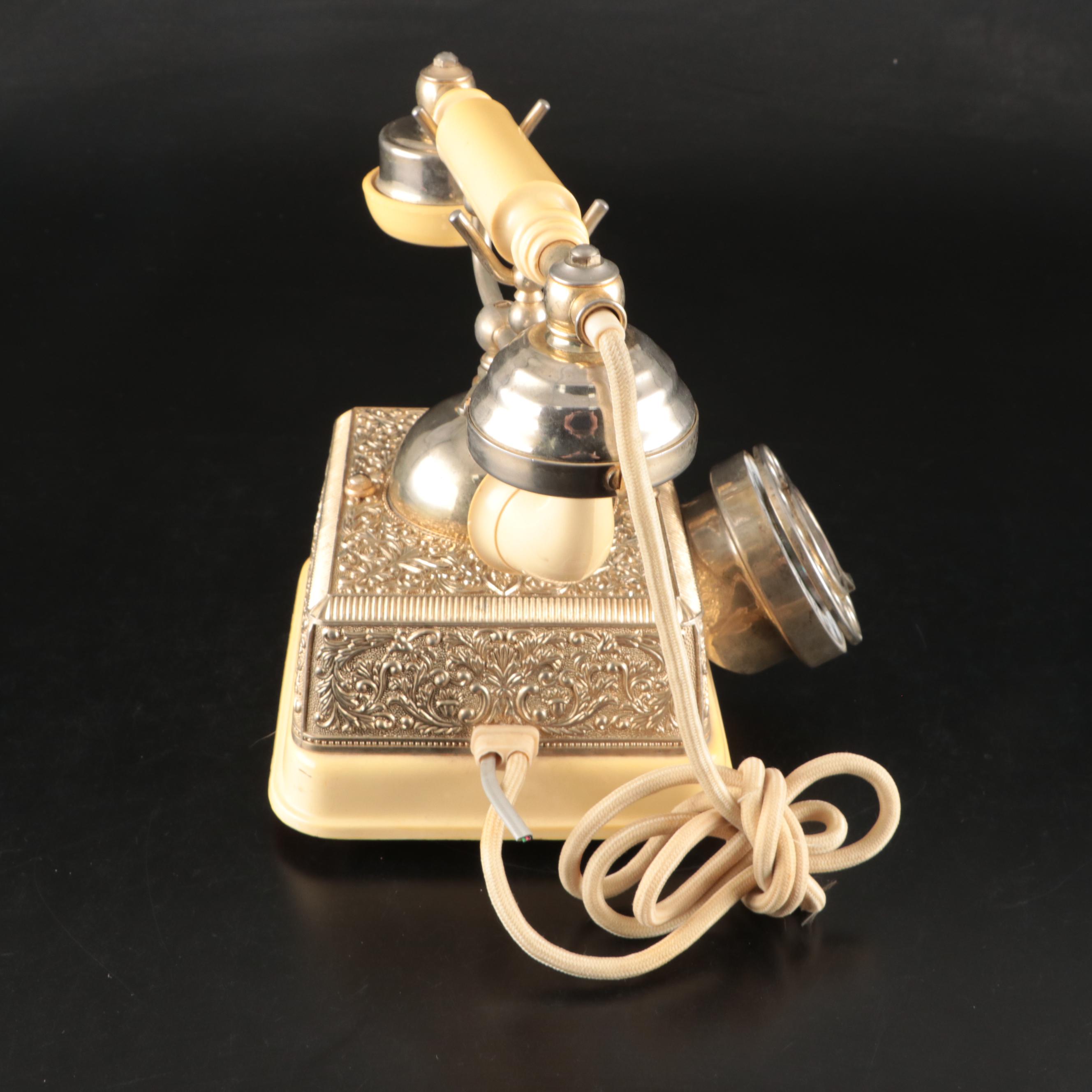 Radio Shack French Continental Rotary Telephone with Other Table Décor