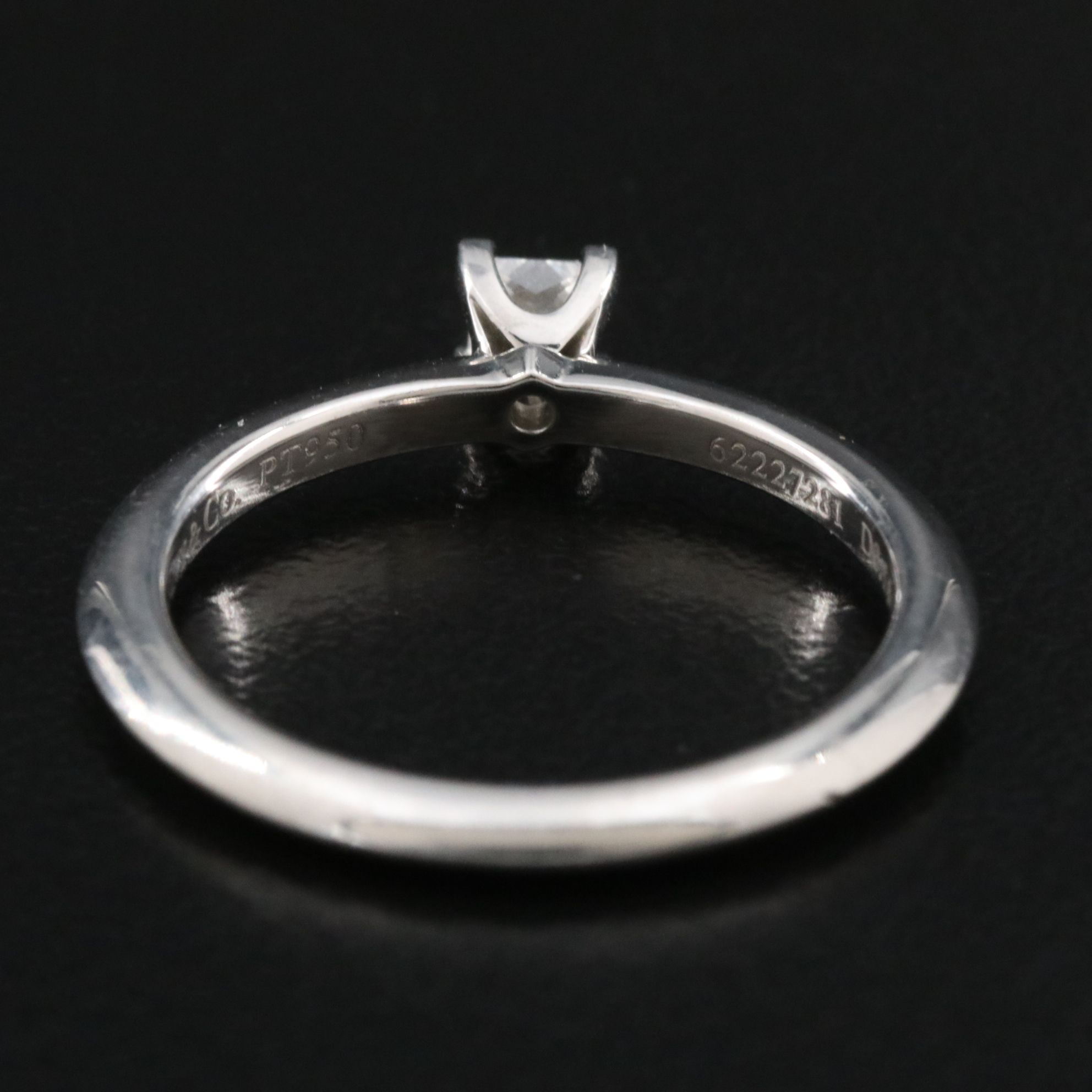 Tiffany & Co. Platinum Knife Edge Diamond Solitaire Ring