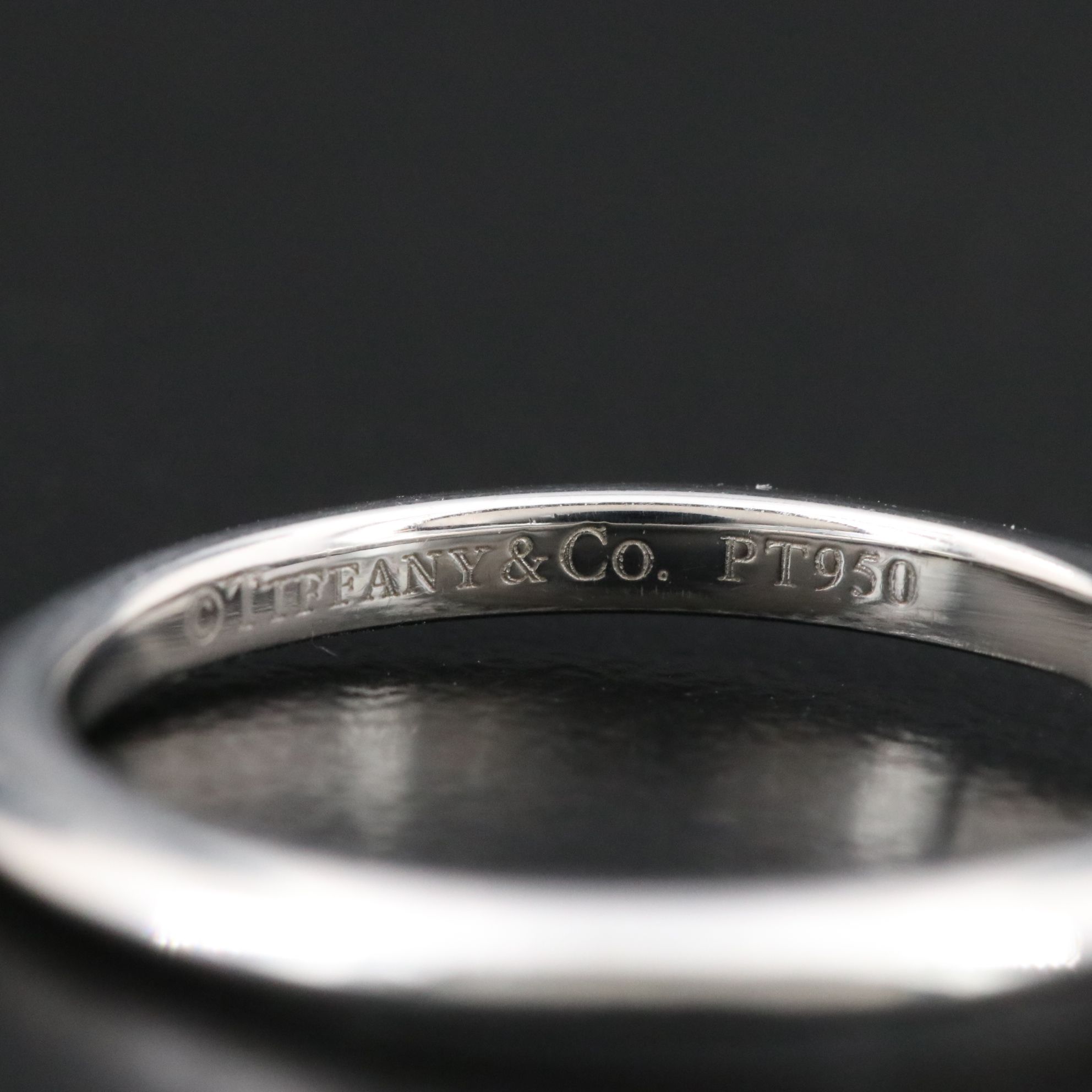 Tiffany & Co. Platinum Knife Edge Diamond Solitaire Ring