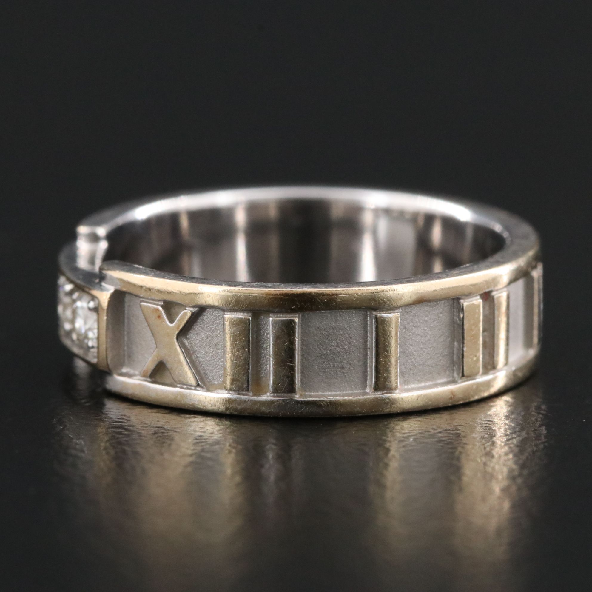 Tiffany & Co. Atlas 18K Three Diamond Ring