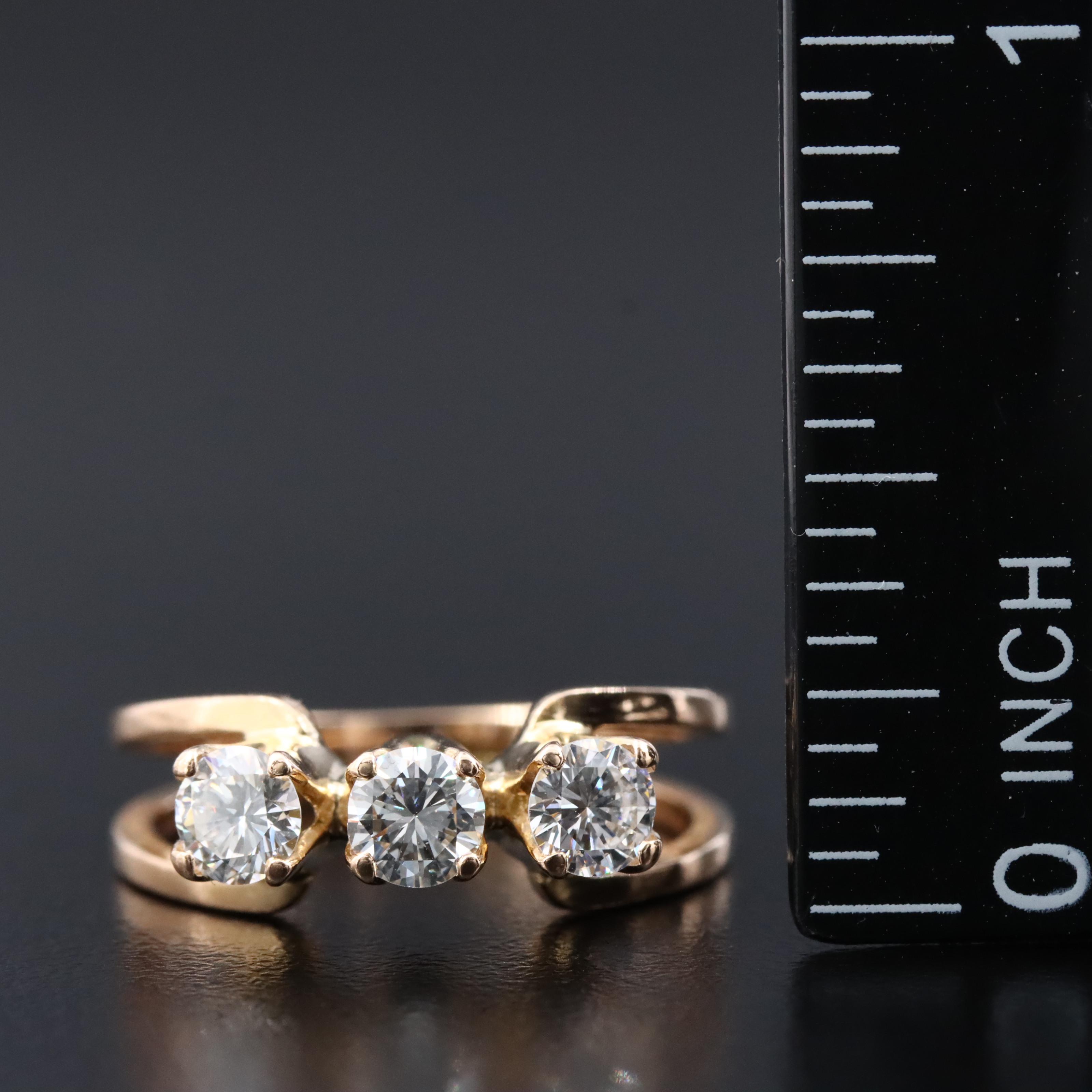 18K 0.70 CTW Diamond Ring