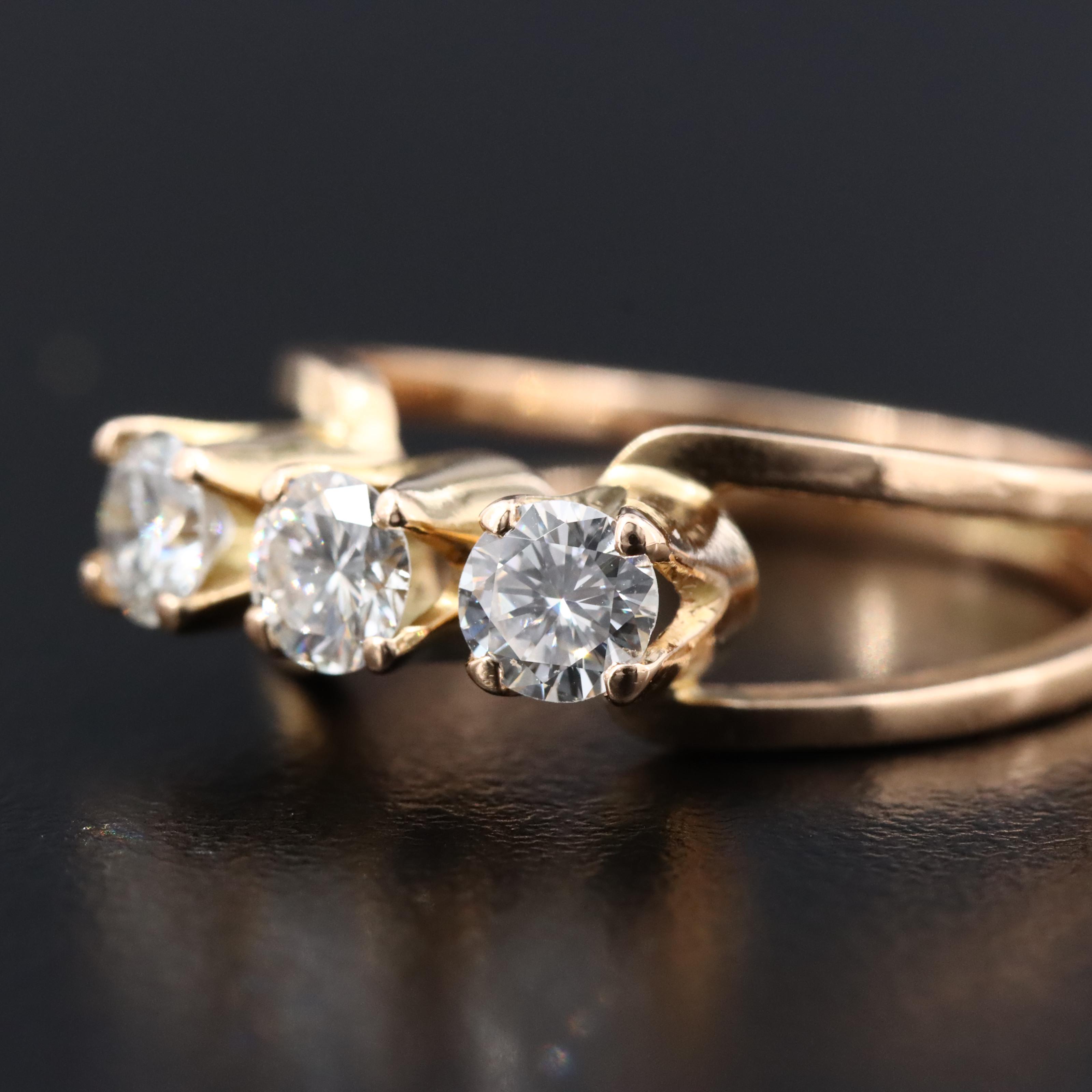 18K 0.70 CTW Diamond Ring