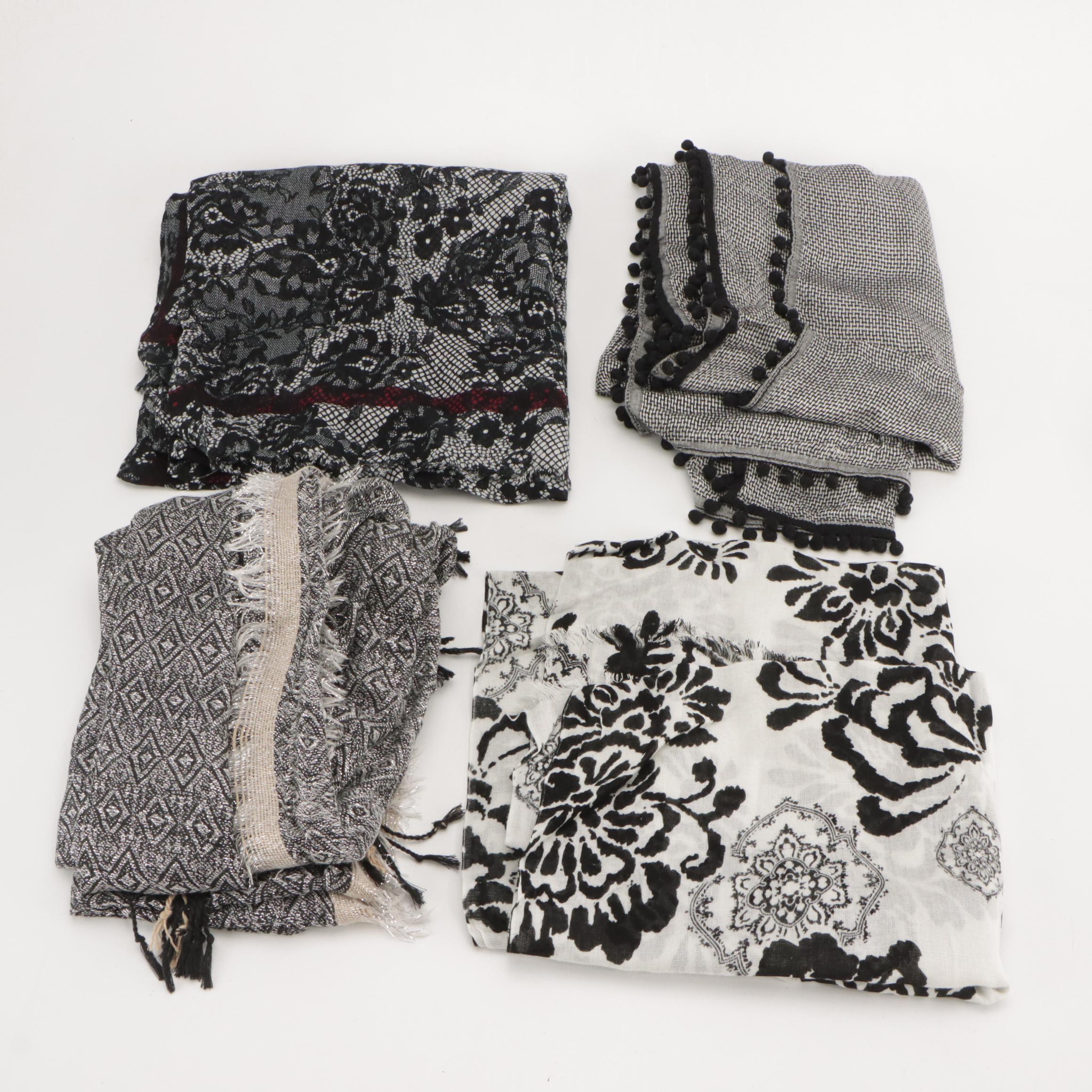 Nordstrom Houndstooth Knit Scarf with Talbots and More Scarves and Shawls