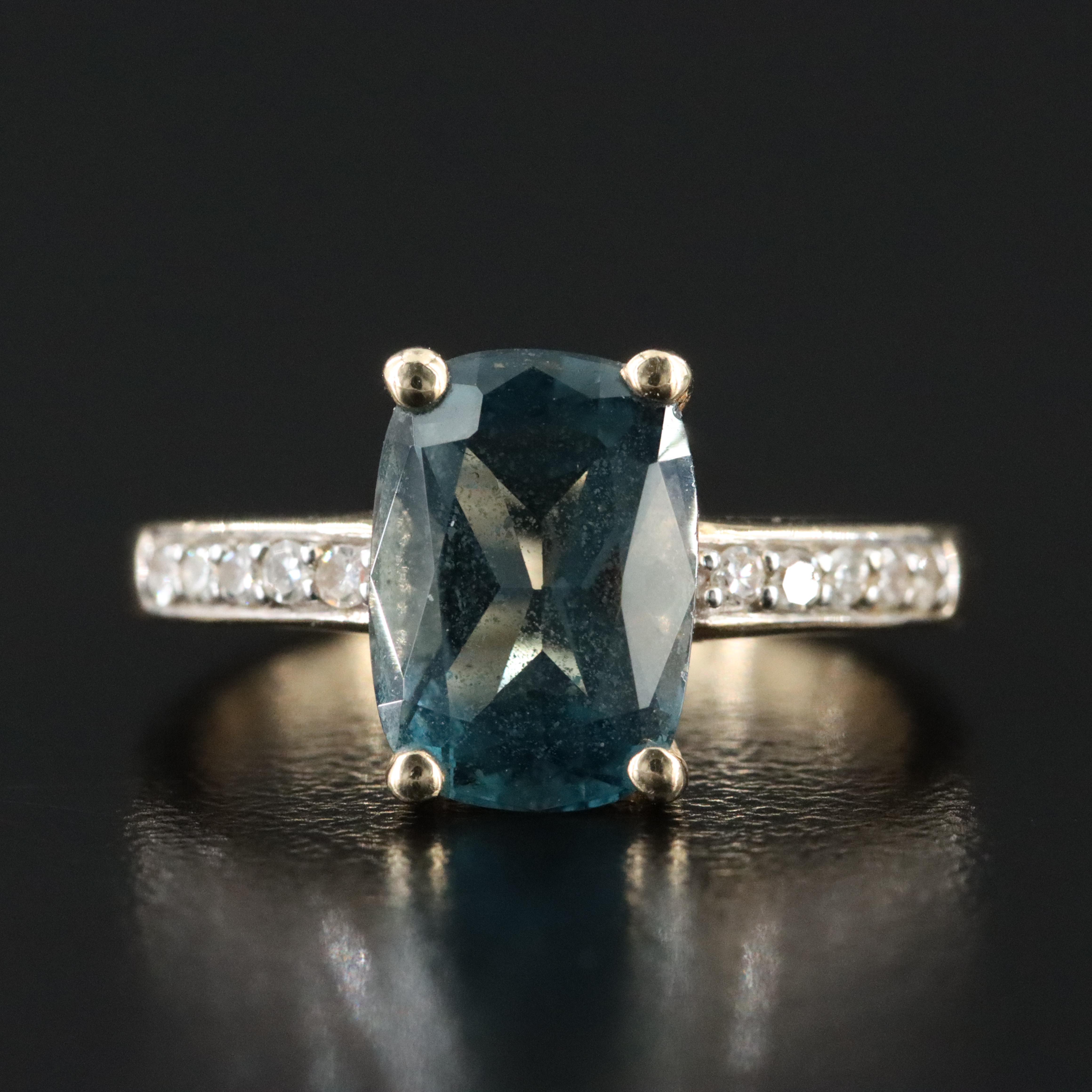 14K Topaz and Diamond Ring