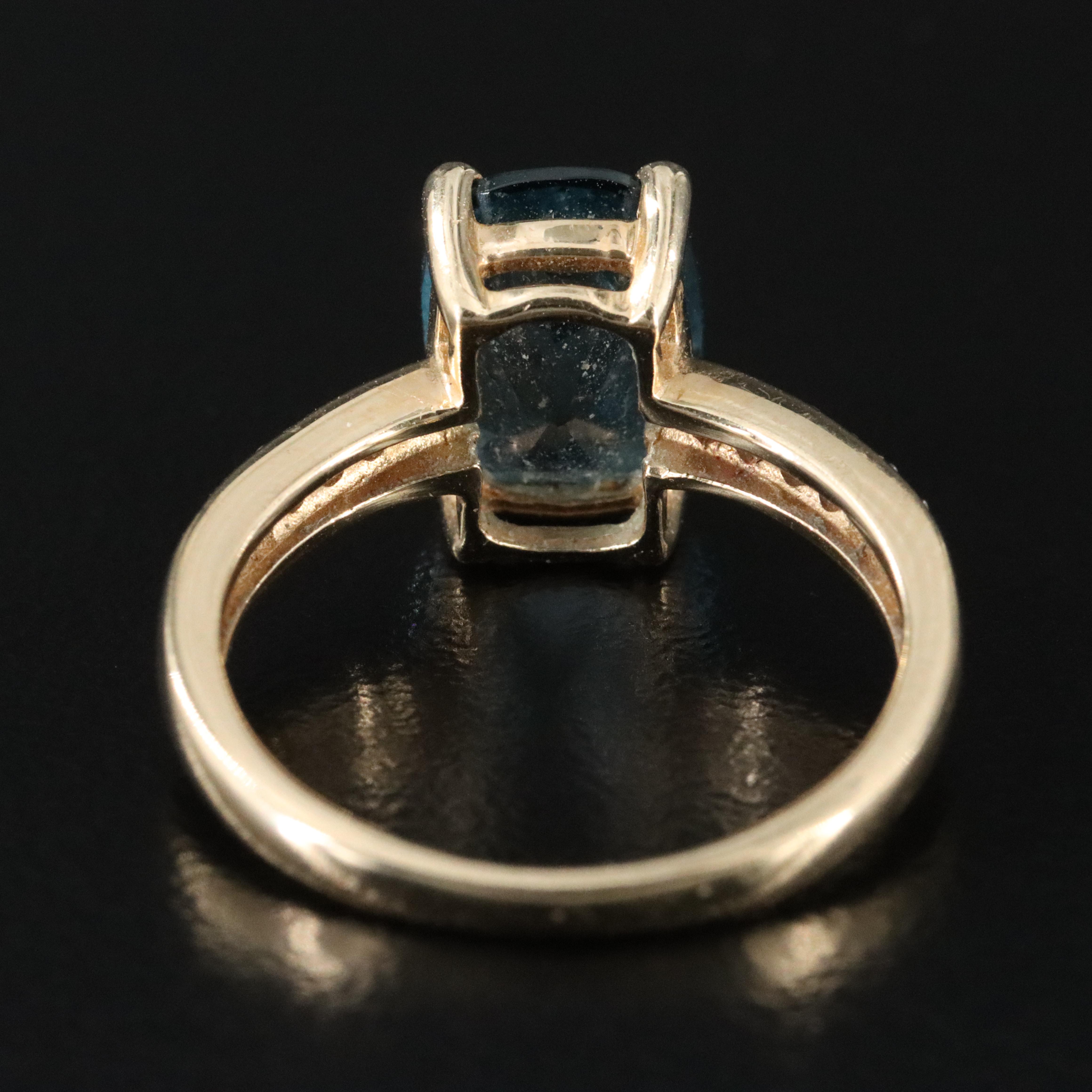 14K Topaz and Diamond Ring