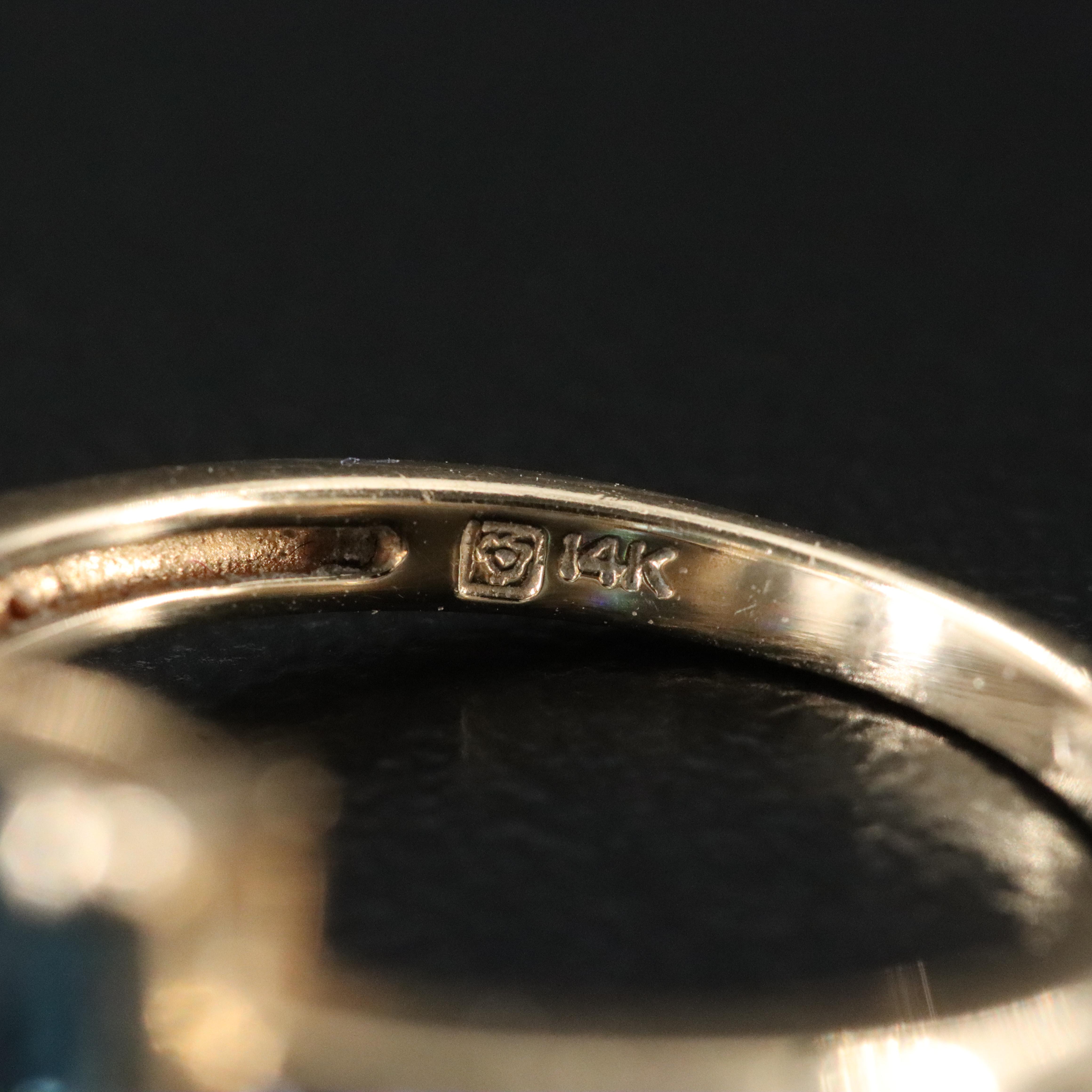 14K Topaz and Diamond Ring