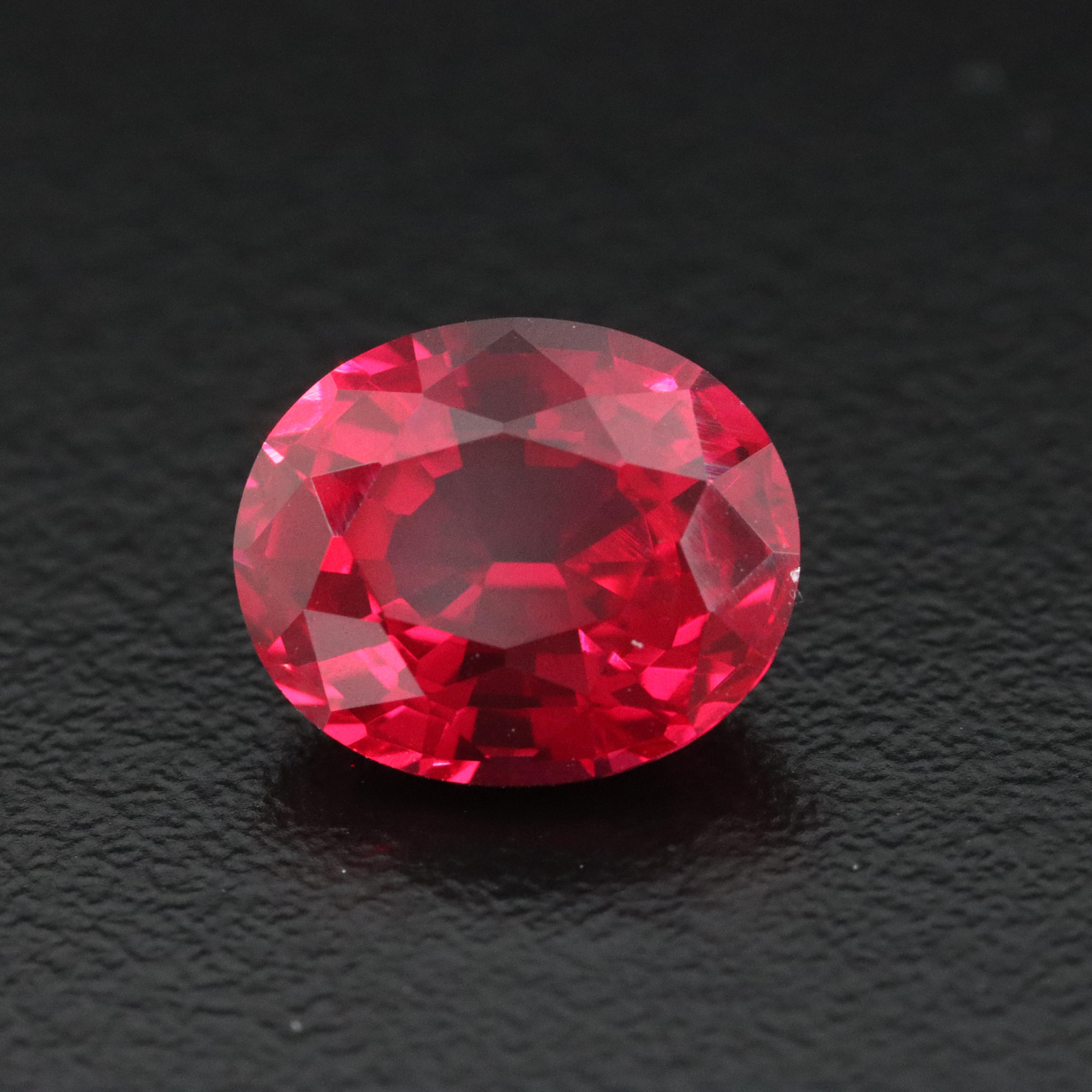 Loose 6.94 CT Lab Grown Ruby
