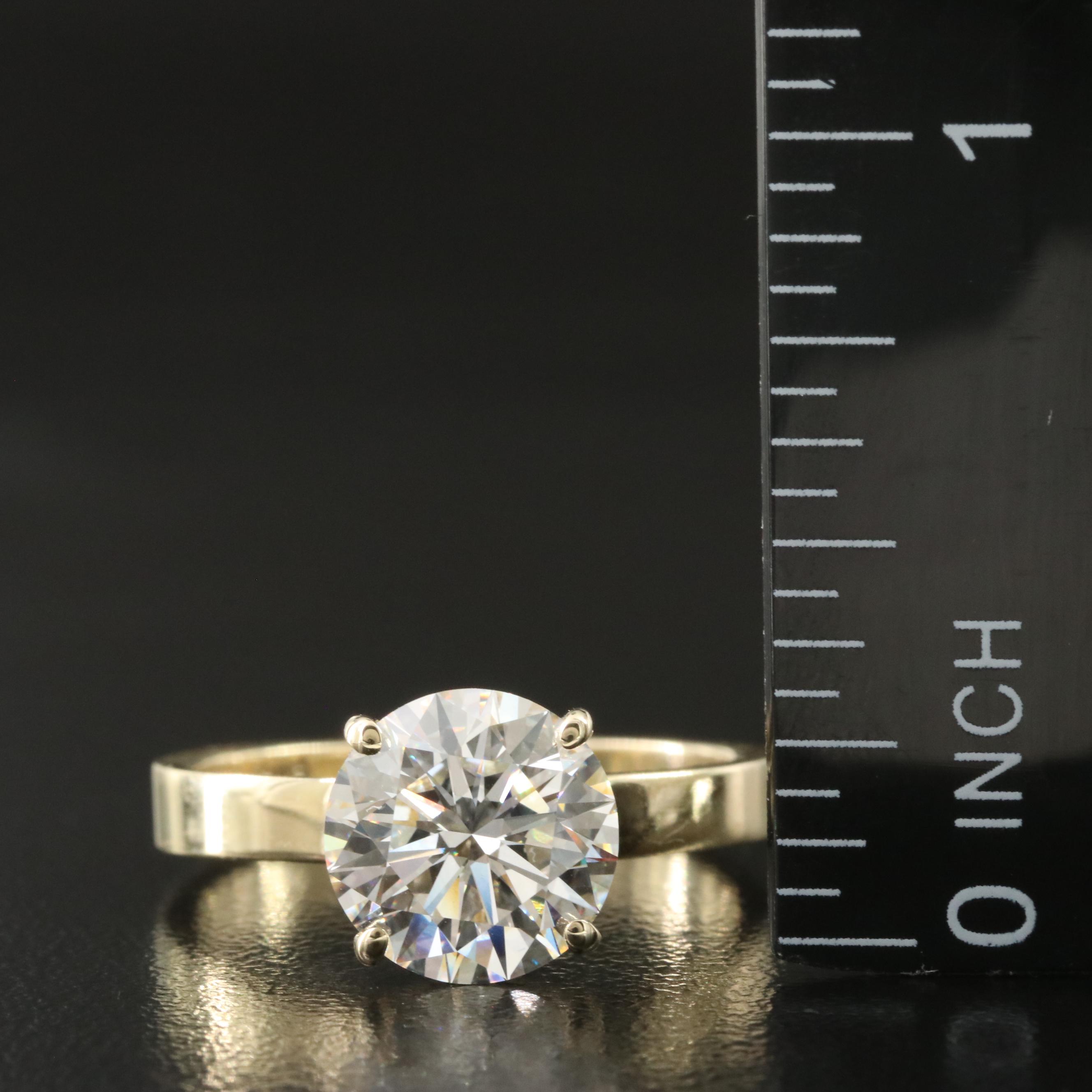 14K 3.01 CT Lab Grown Diamond Solitaire Ring with IGI Report