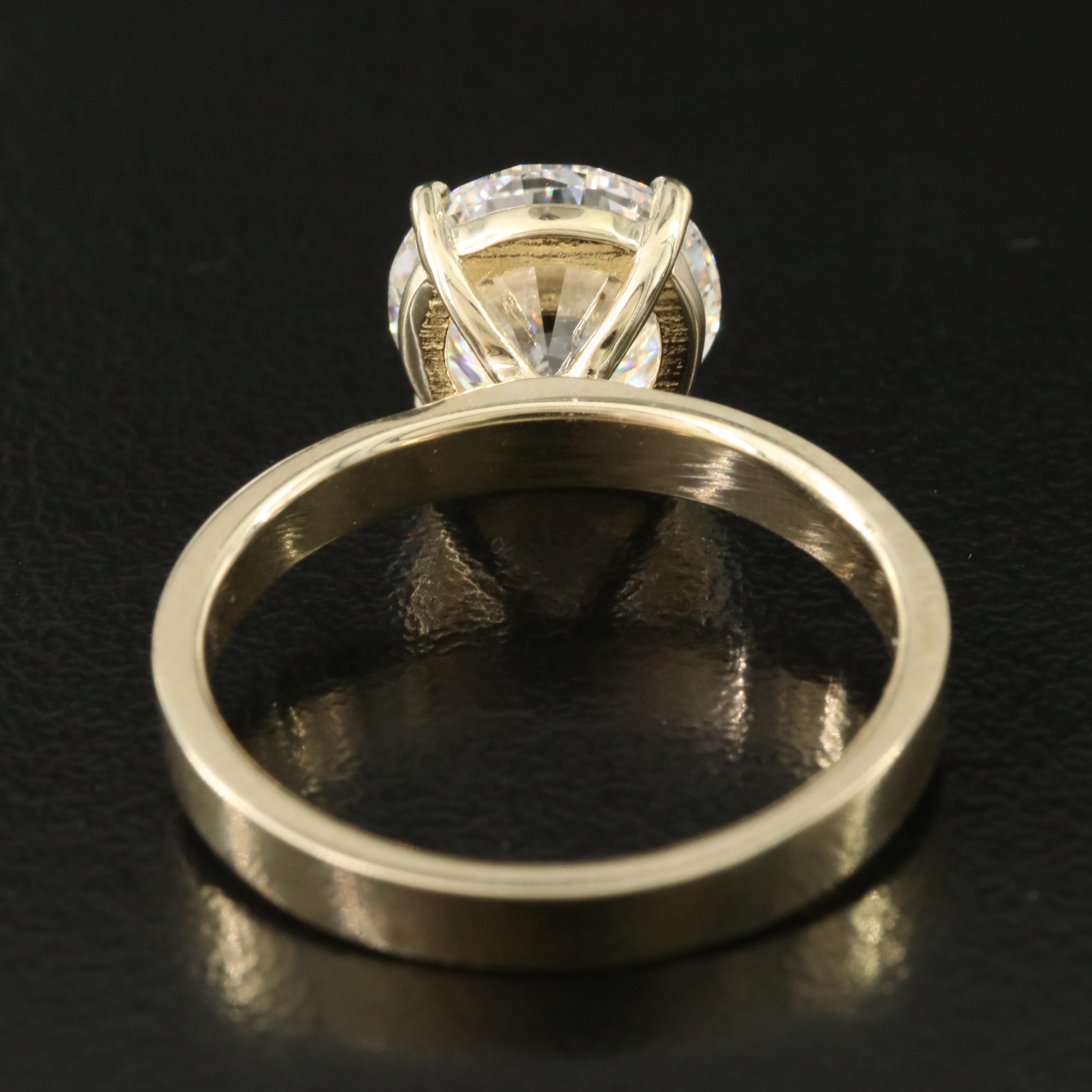 14K 3.01 CT Lab Grown Diamond Solitaire Ring with IGI Report
