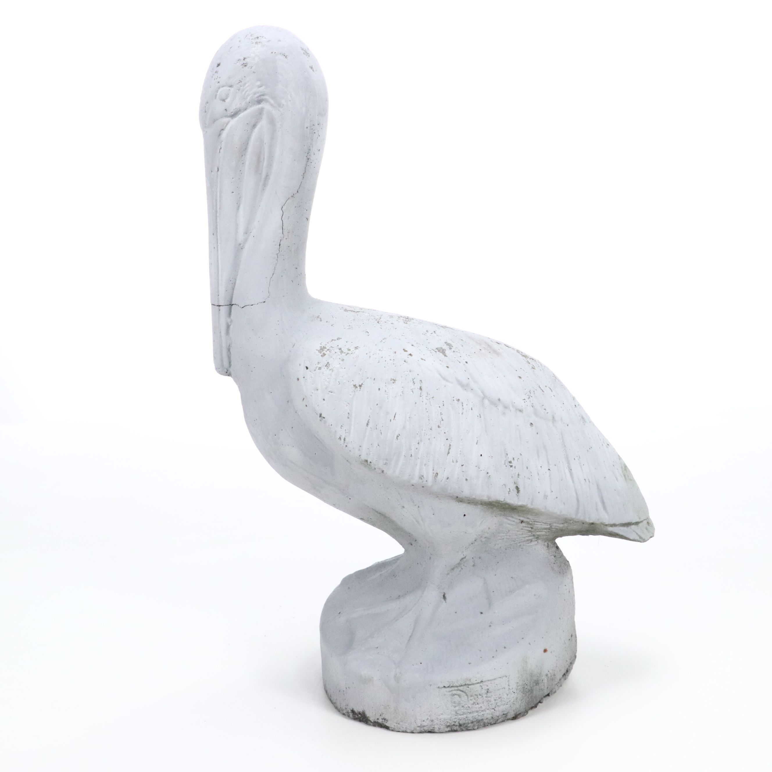 Painted Concrete Pelican Garden Statue