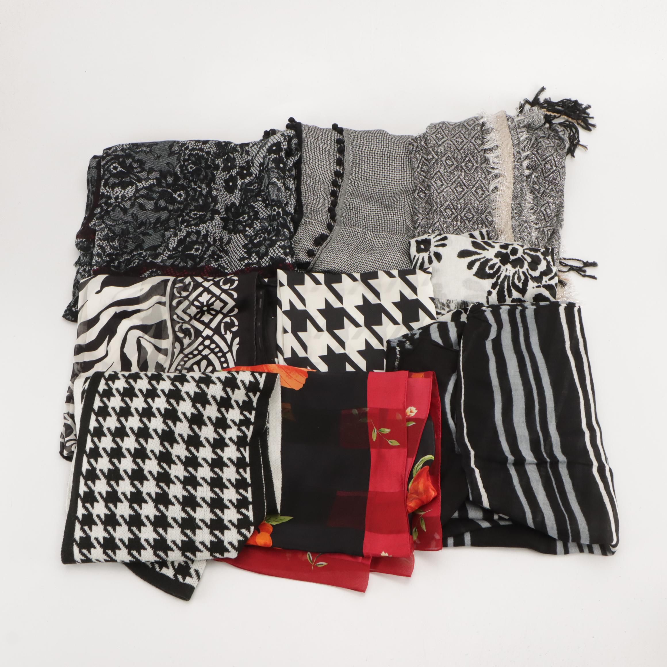 Nordstrom Houndstooth Knit Scarf with Talbots and More Scarves and Shawls