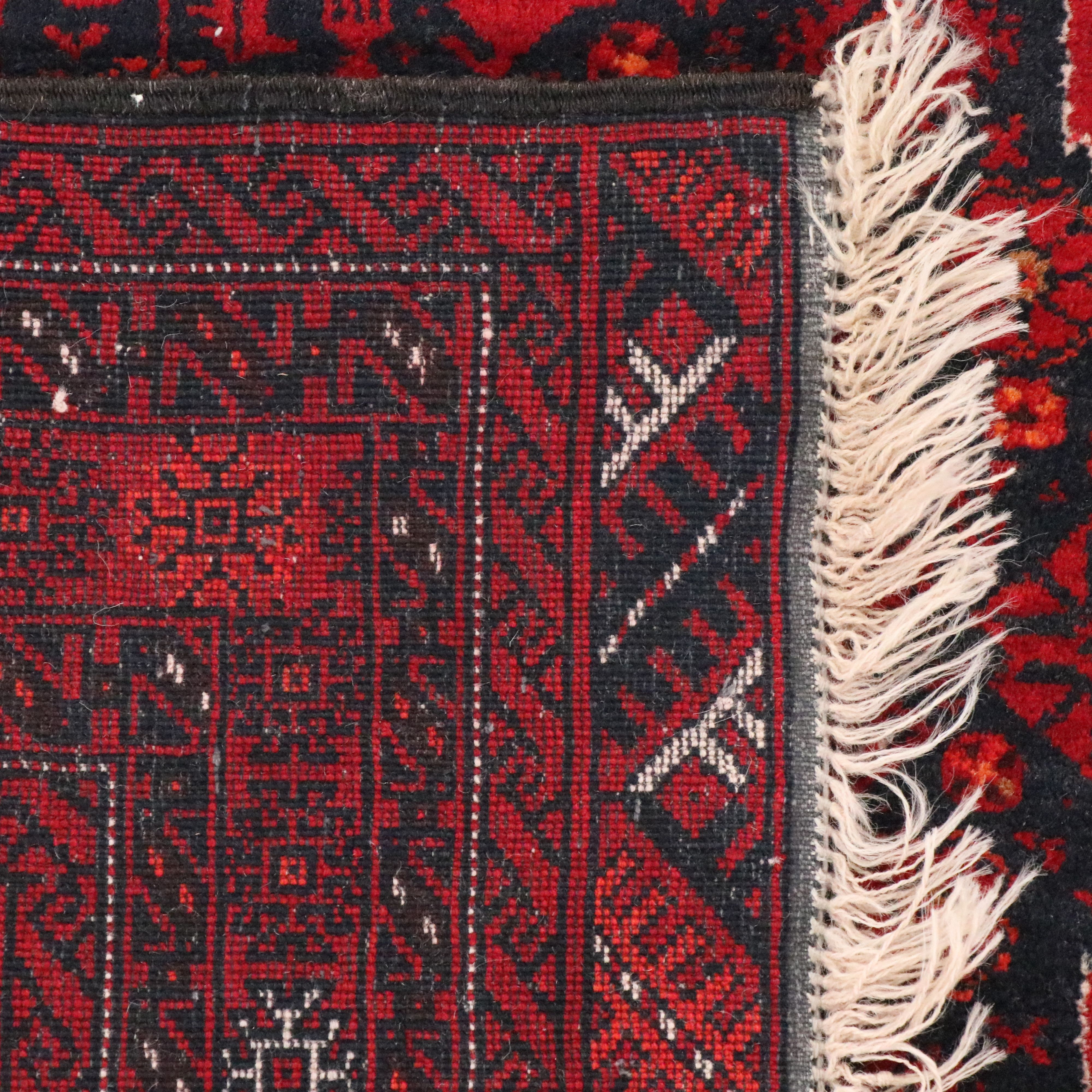 3'8 x 6'10 Hand-Knotted Afghan Baluch Area Rug