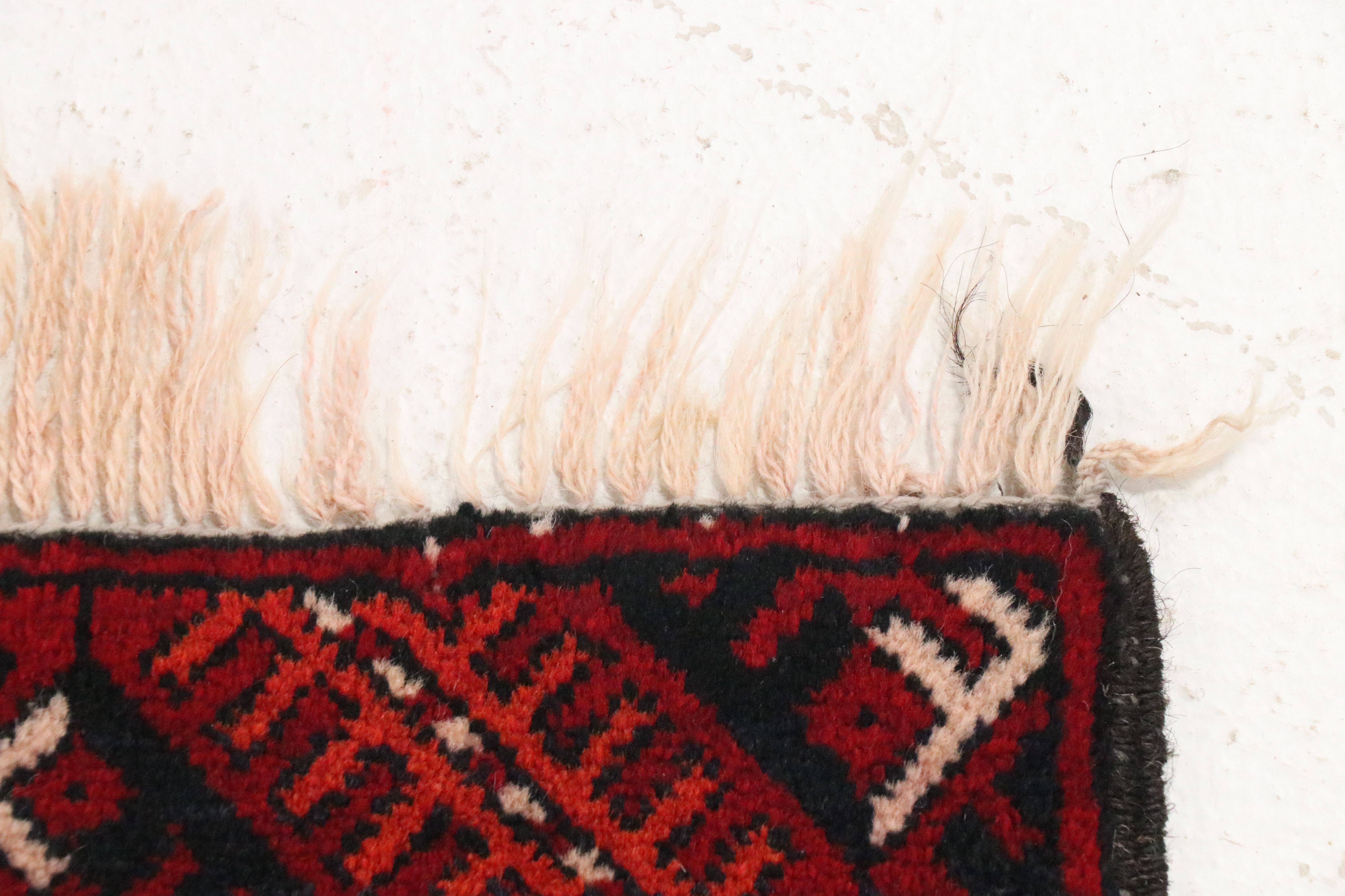 3'8 x 6'10 Hand-Knotted Afghan Baluch Area Rug