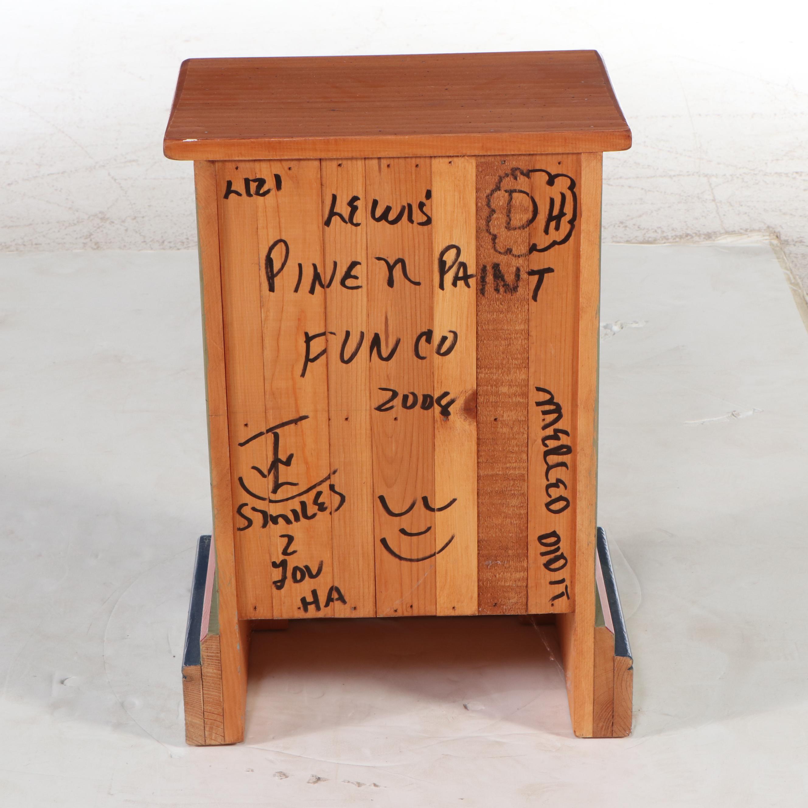 Pair of David Marsh Hand-Painted Pine End Tables