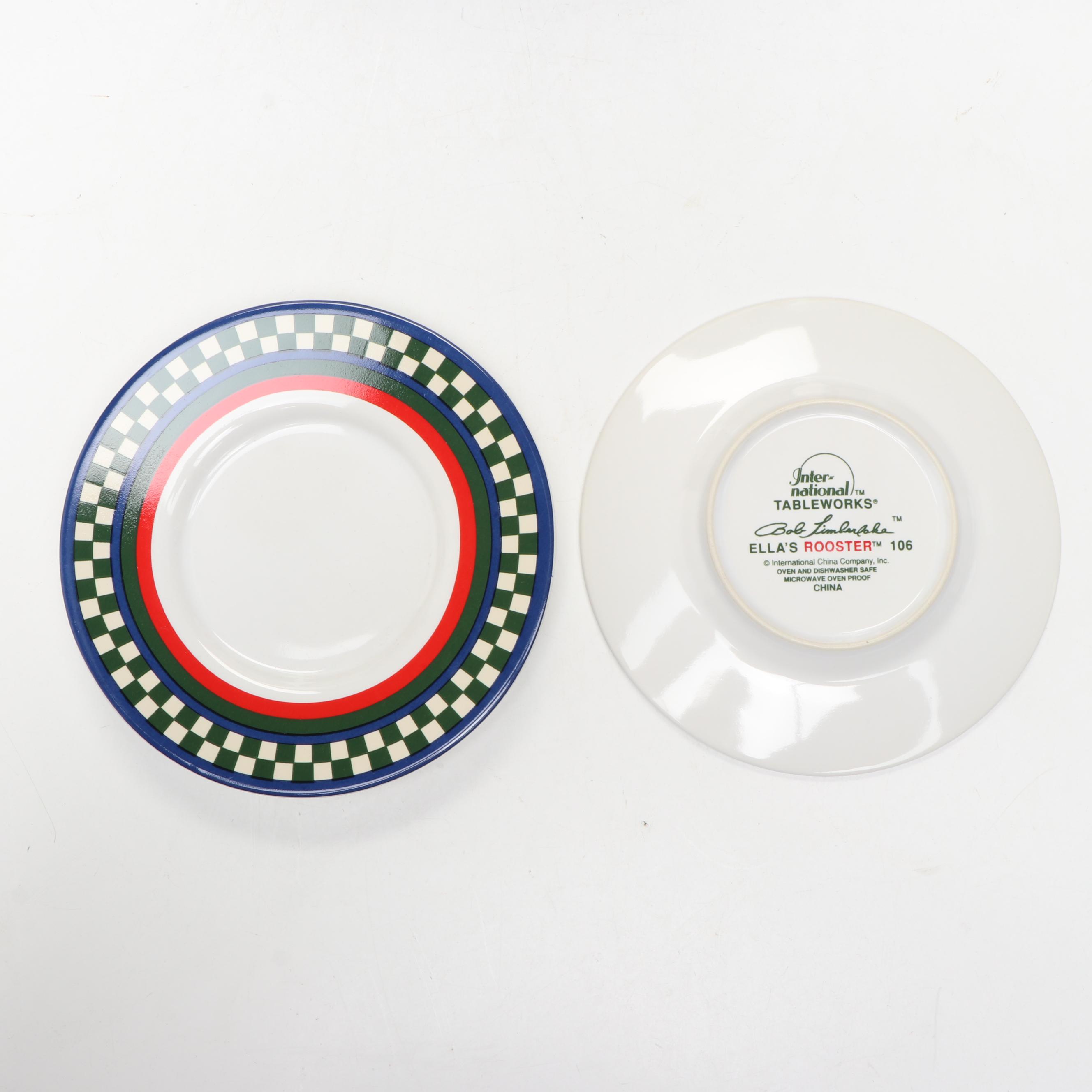 International Tableworks "Ella's Rooster" Ceramic Dinnerware, 1993-1995