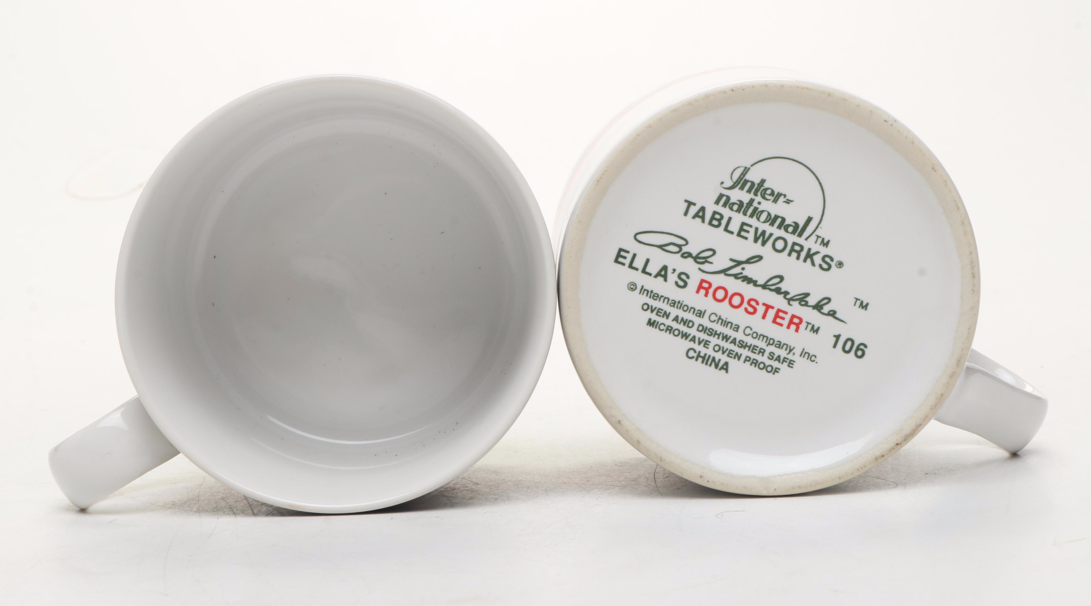 International Tableworks "Ella's Rooster" Ceramic Dinnerware, 1993-1995