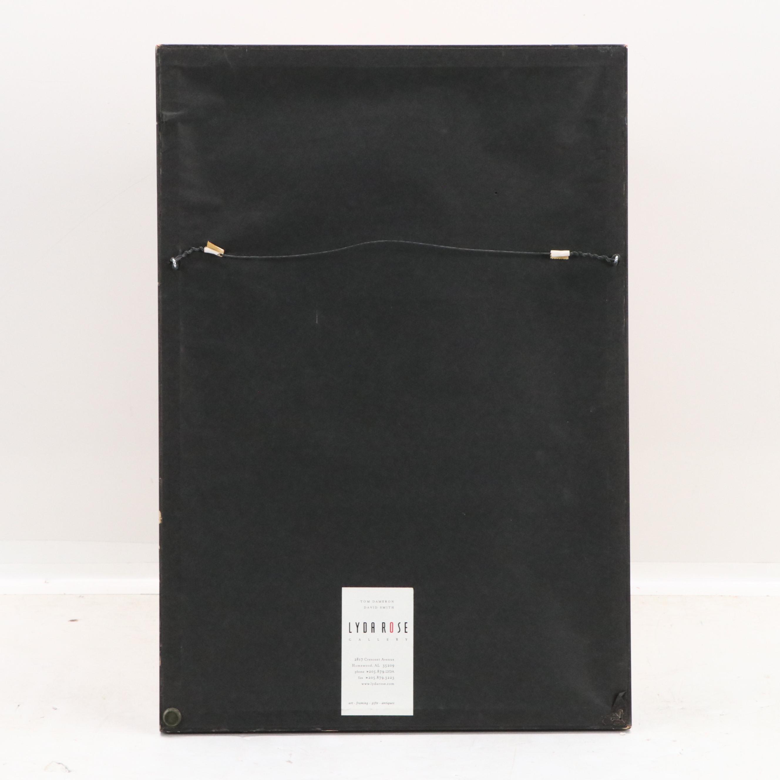 Landscape Watercolor Paintings of Port Scene and Waterside Park