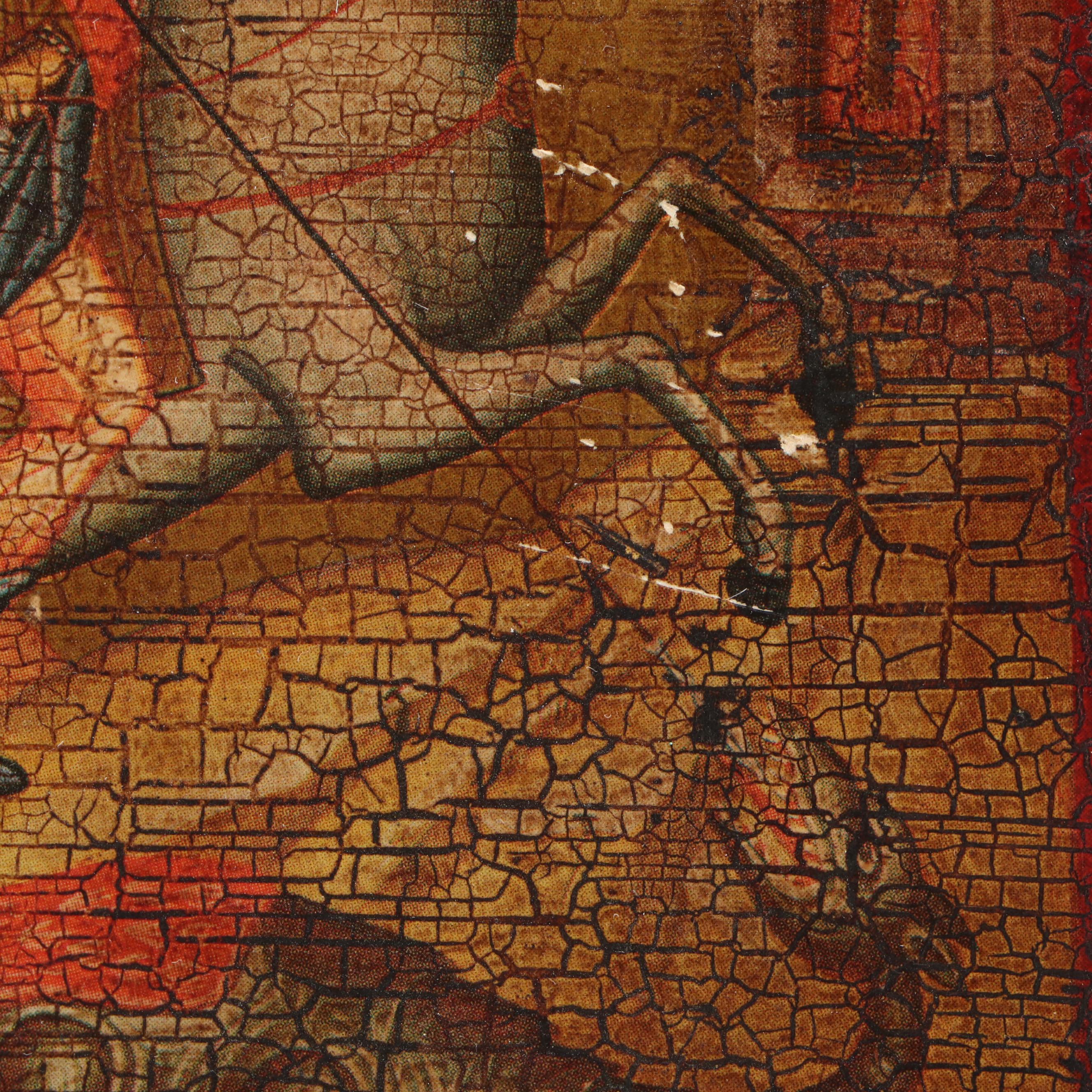 Russian St. George the Victorious Gilt Wood Polychrome Icon