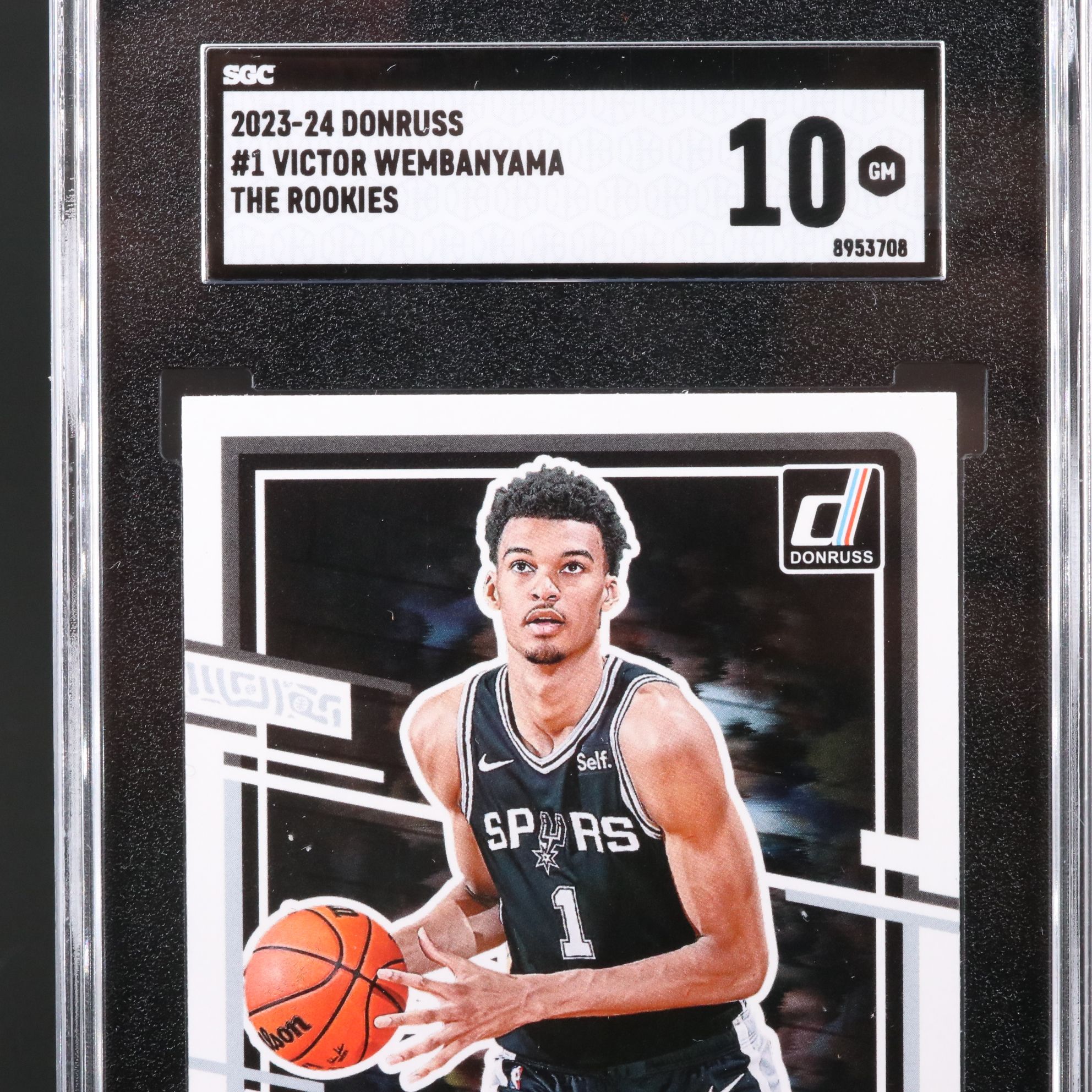 2023-24 Donruss Victor Webanyama The Rookies Basketball Card Graded SGC 10