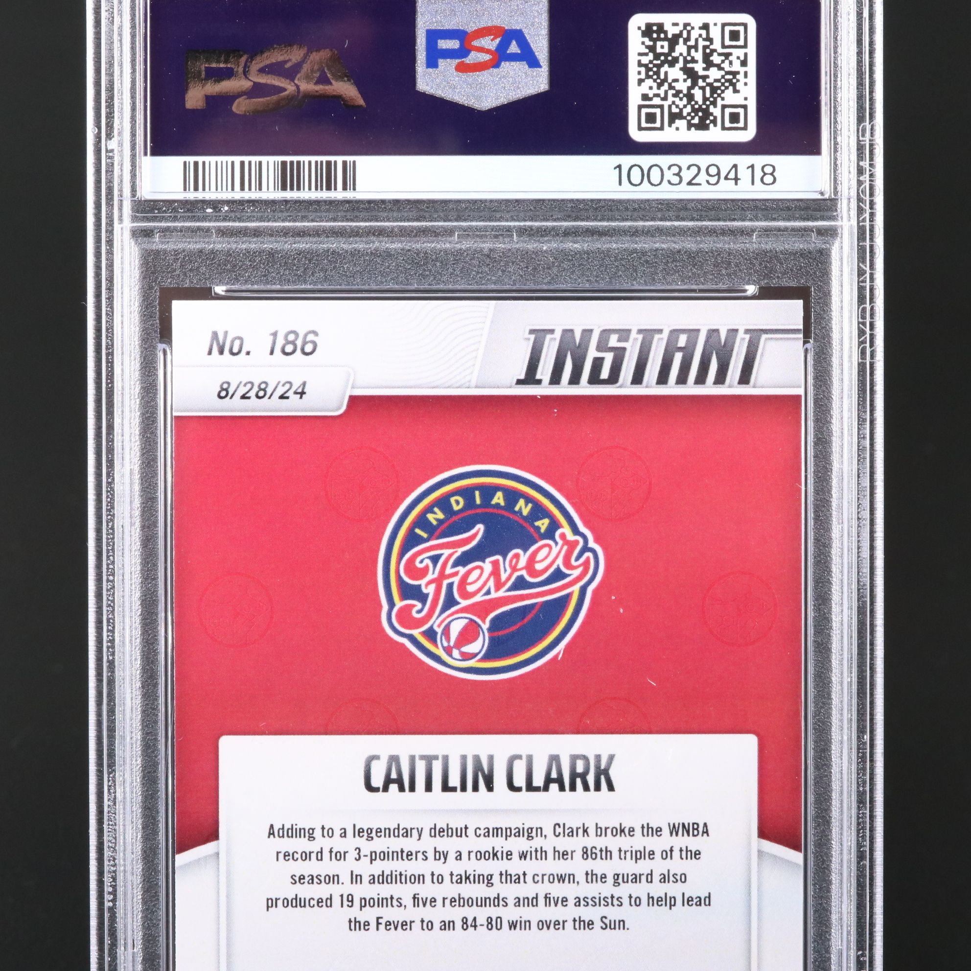 2024 Panini Instant Caitlin Clark Rookie Basketball Card Graded PSA 10