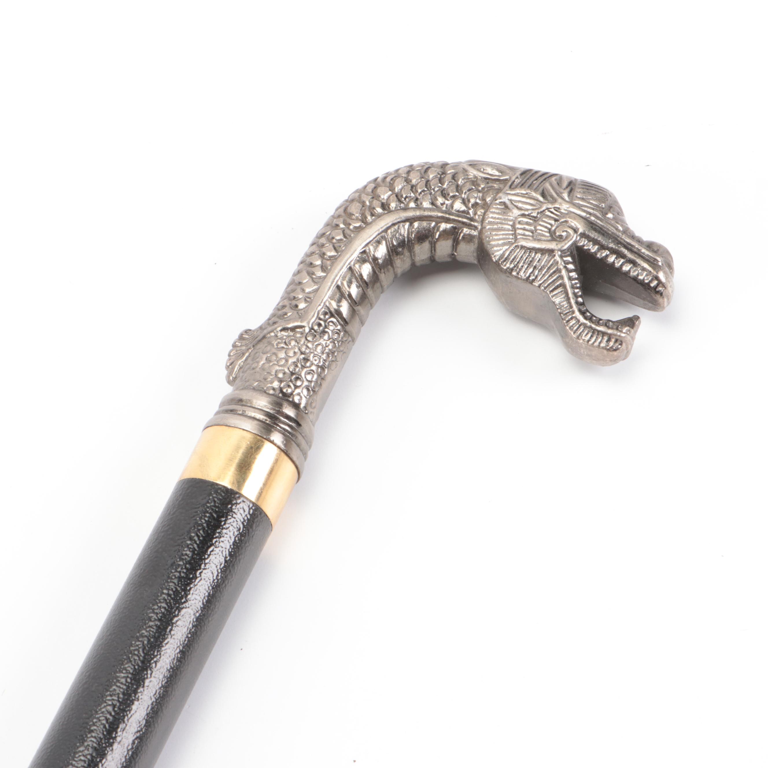 Asian Style Dragon Handled Sword Cane