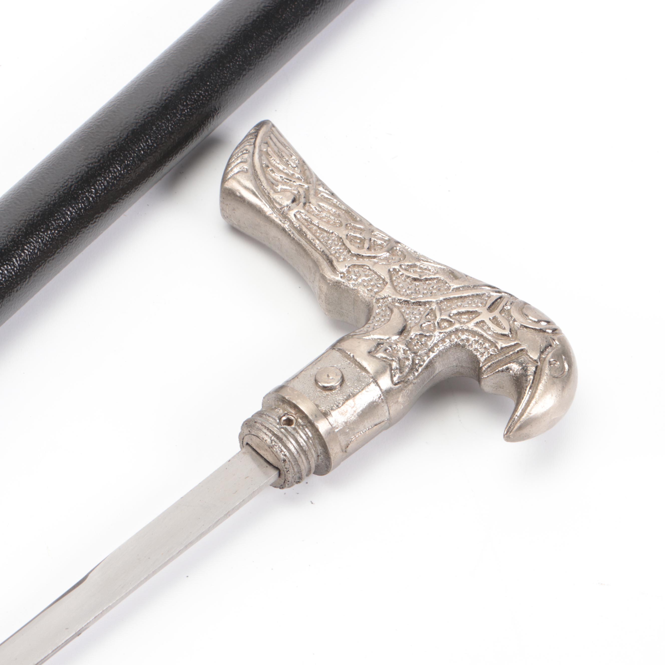 Embossed Handled Sword Cane