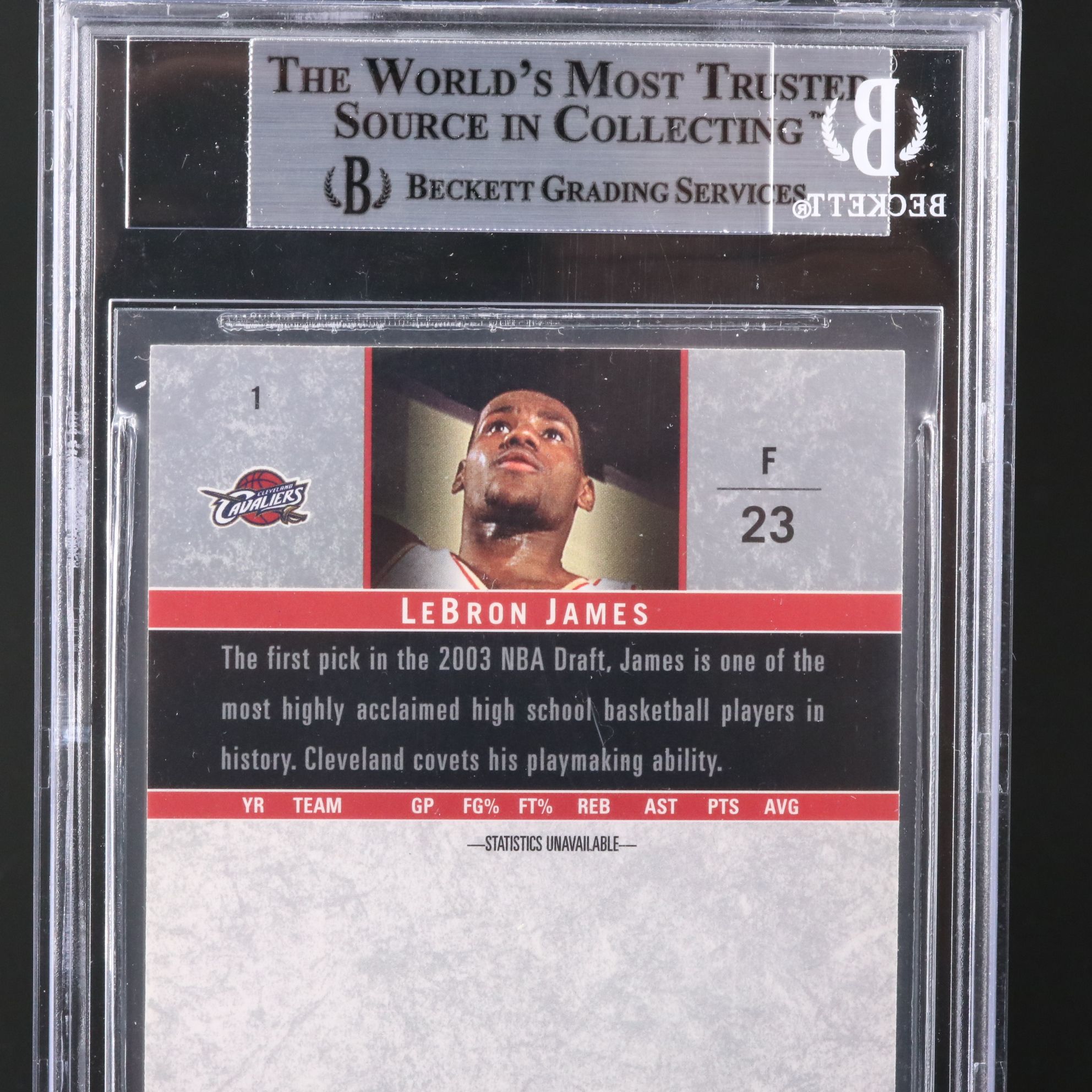 2003-04 Upper Deck LeBron James Rookie Exclusives Basketball Card Graded BGS 9