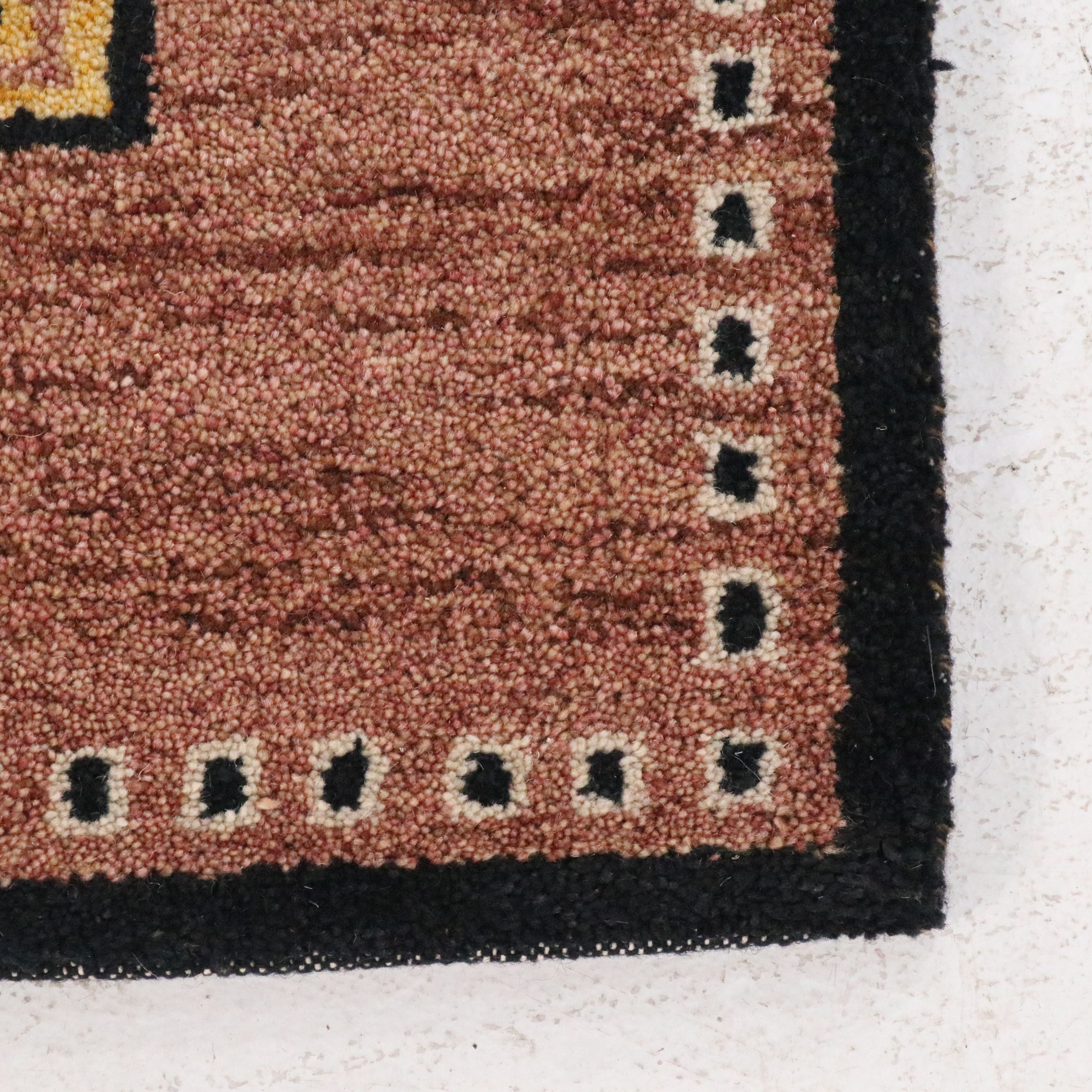 4'1 x 5'11 Hand-Knotted Turkish Contemporary Geometric Area Rug