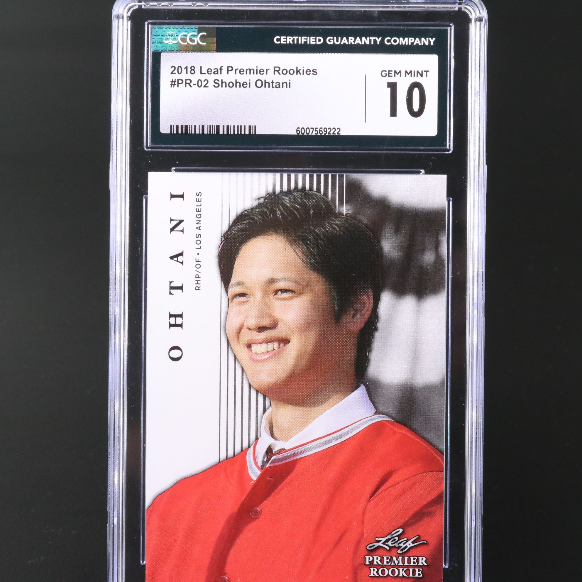 2018 Leaf Shohei Ohtani Premier Rookies Baseball Card Graded CGC 10