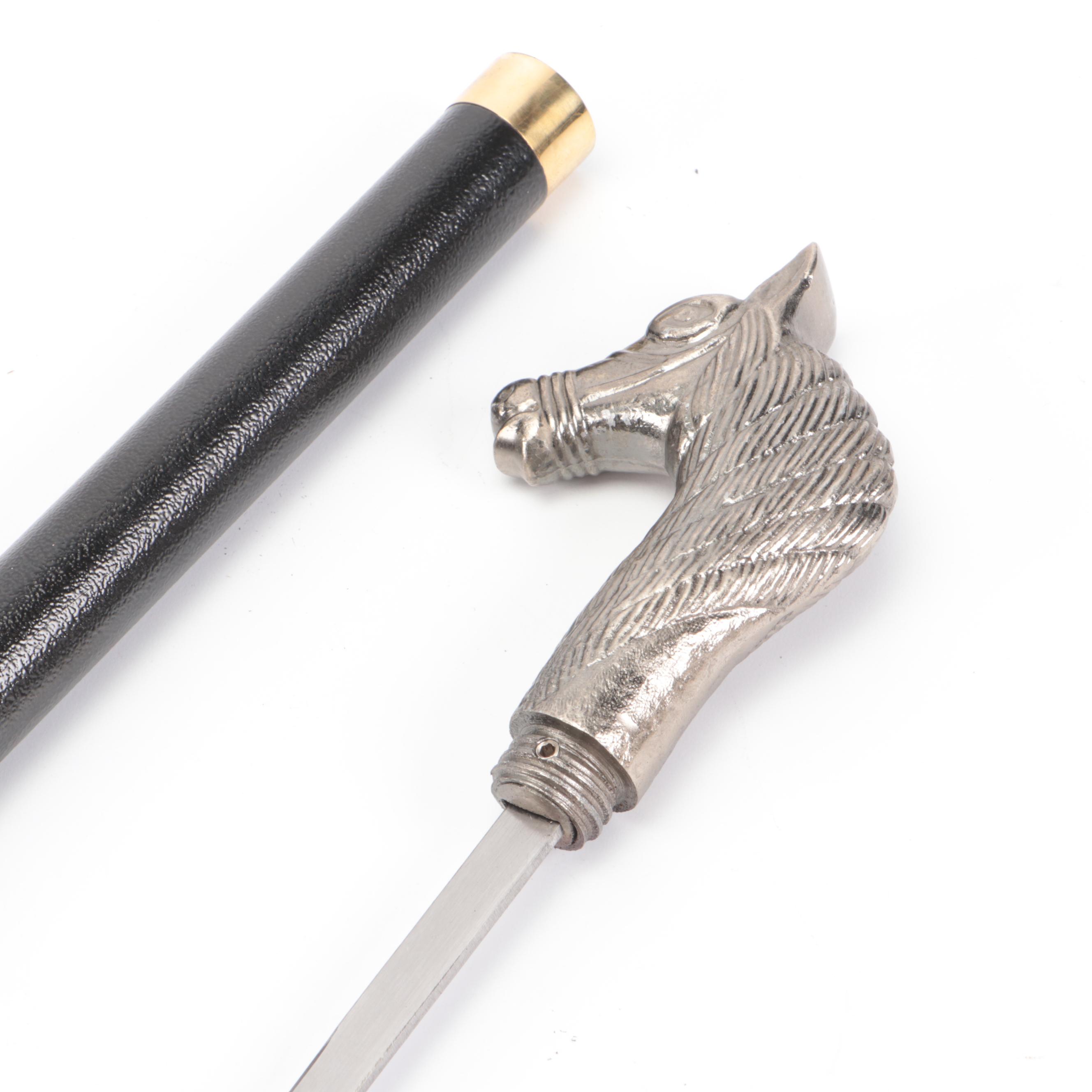 Bridled Horse Head Sword Cane