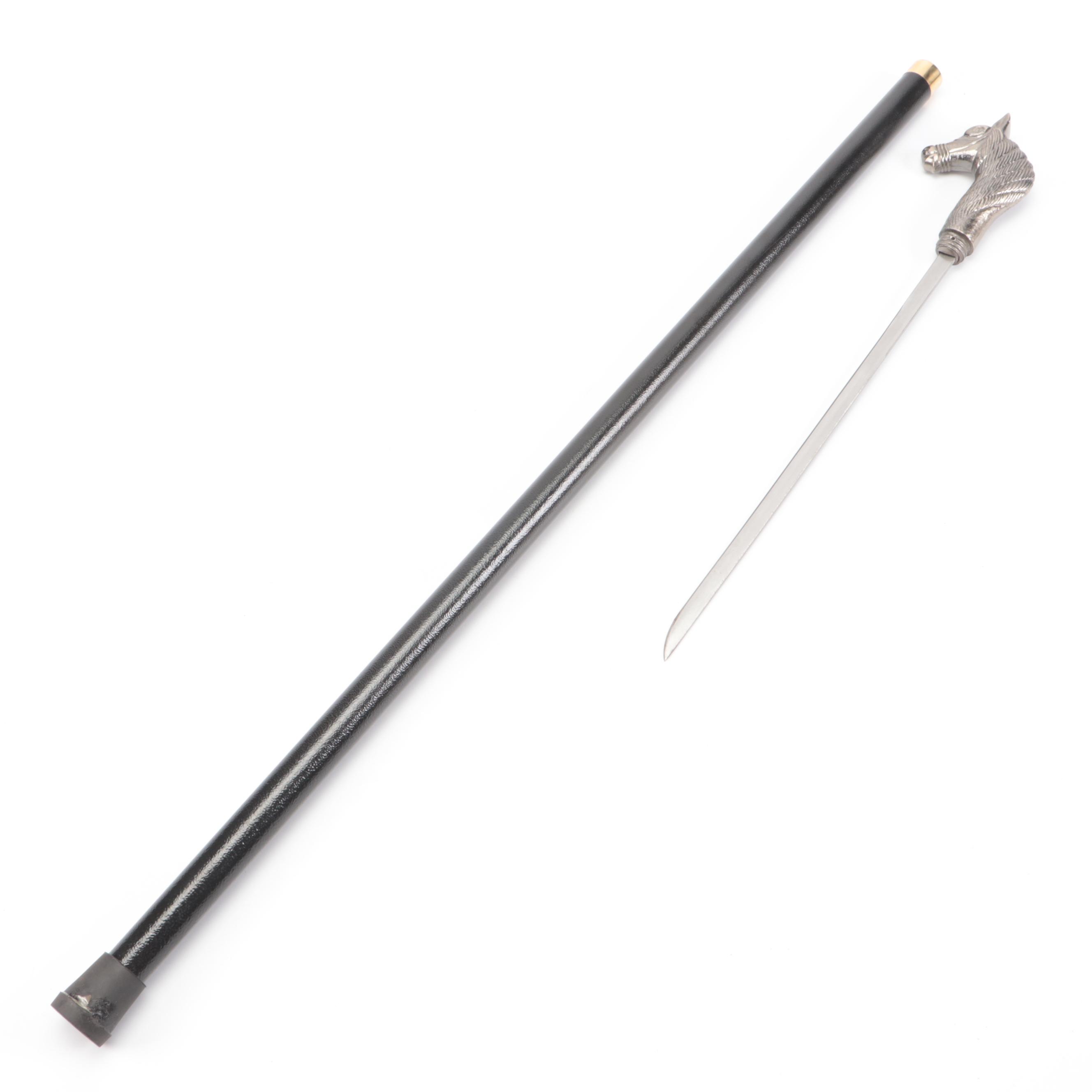 Bridled Horse Head Sword Cane