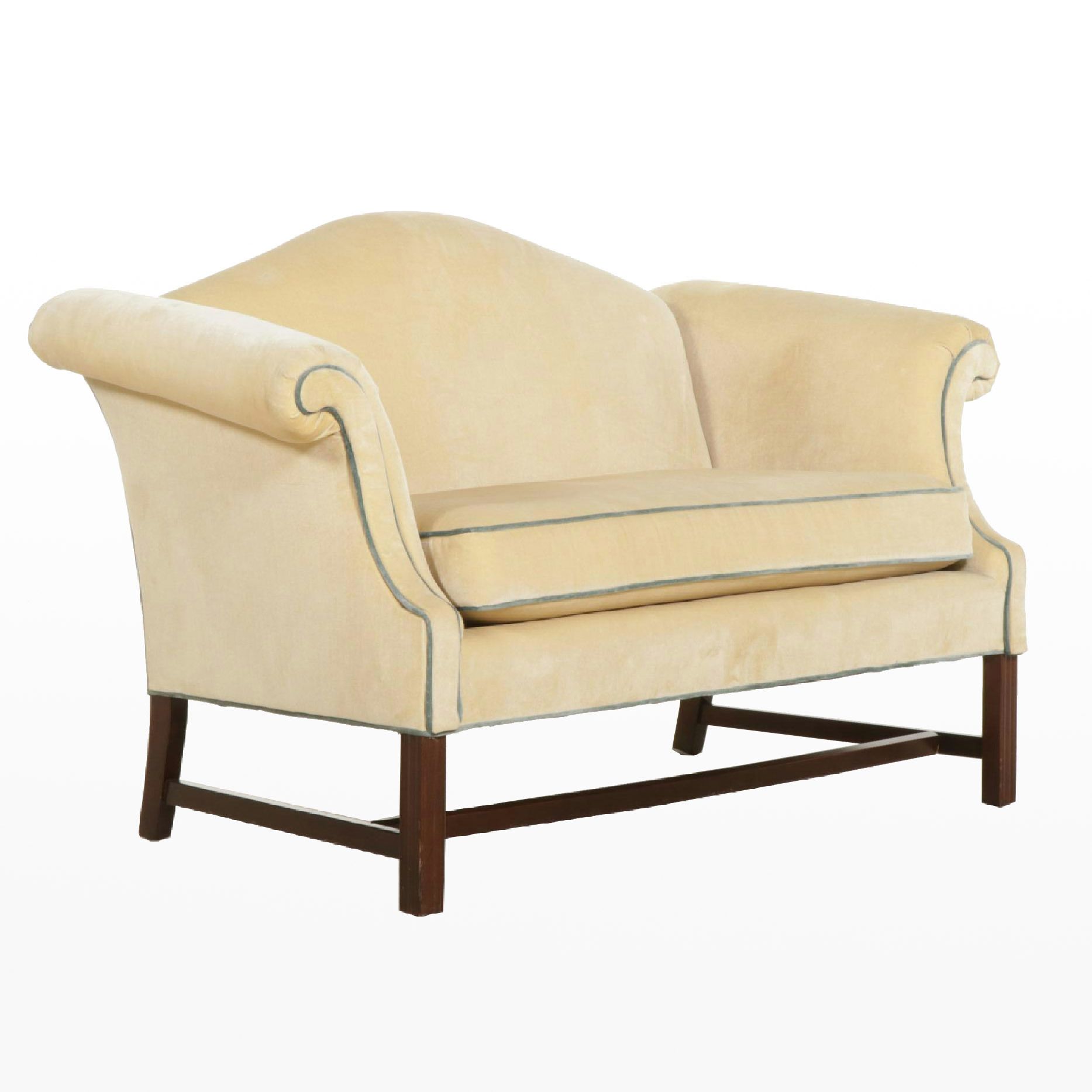 Lane "Hickory Tavern" Chippendale Style Camelback Loveseat, Late 20th Century