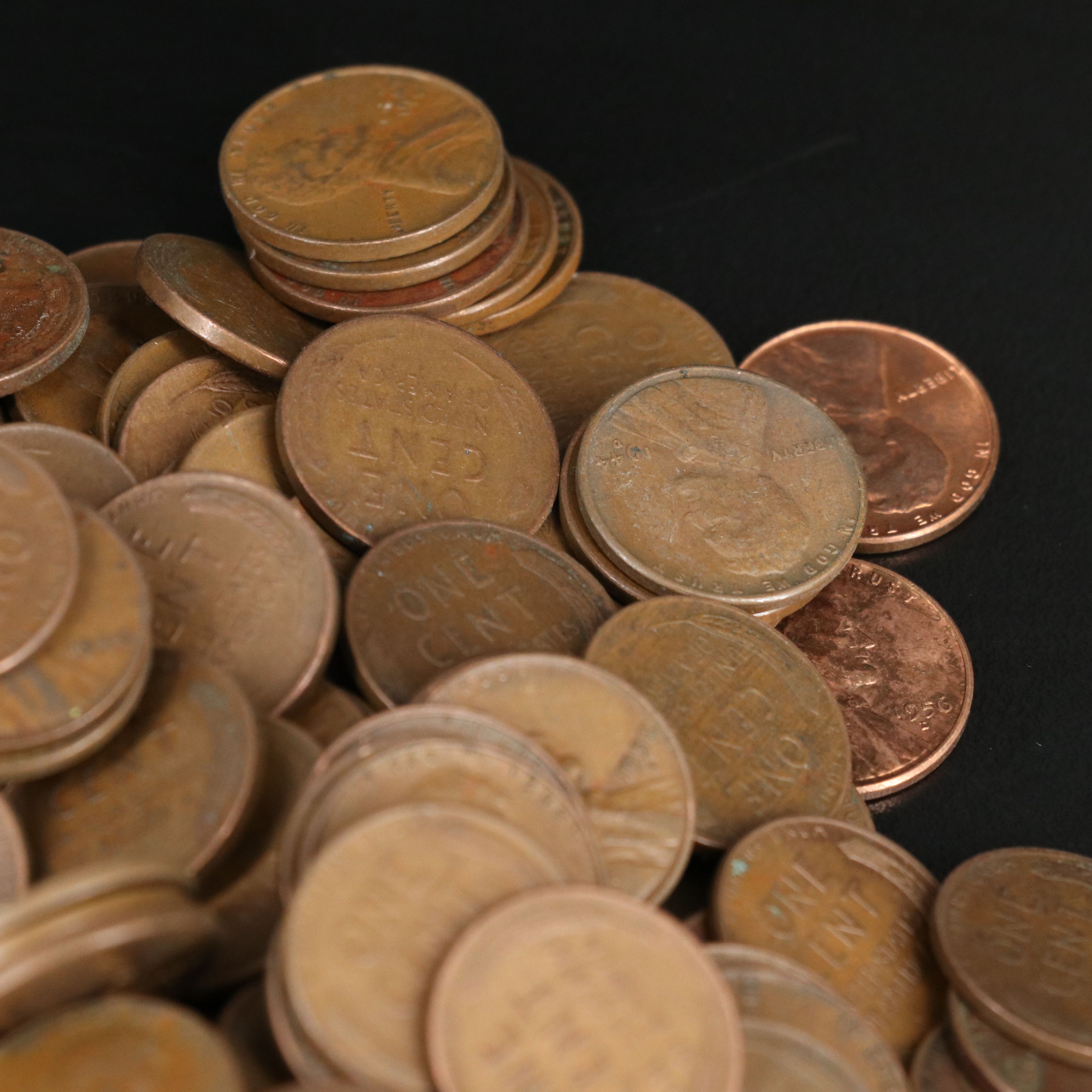 1,000 Wheat Cents and 59 Indian Head Cents