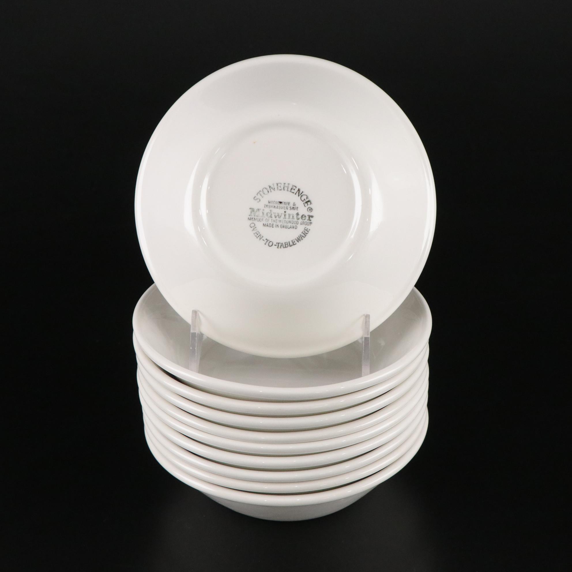 English Midwinter "Stonehenge White" Dinnerware Set, 1973 - 1991