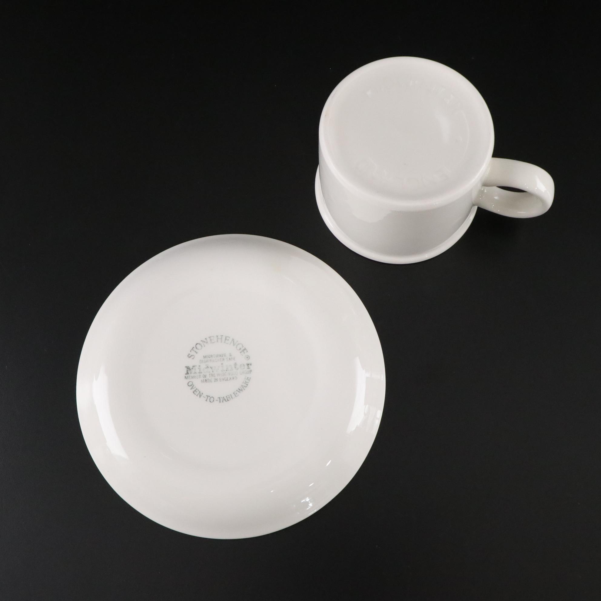 English Midwinter "Stonehenge White" Dinnerware Set, 1973 - 1991