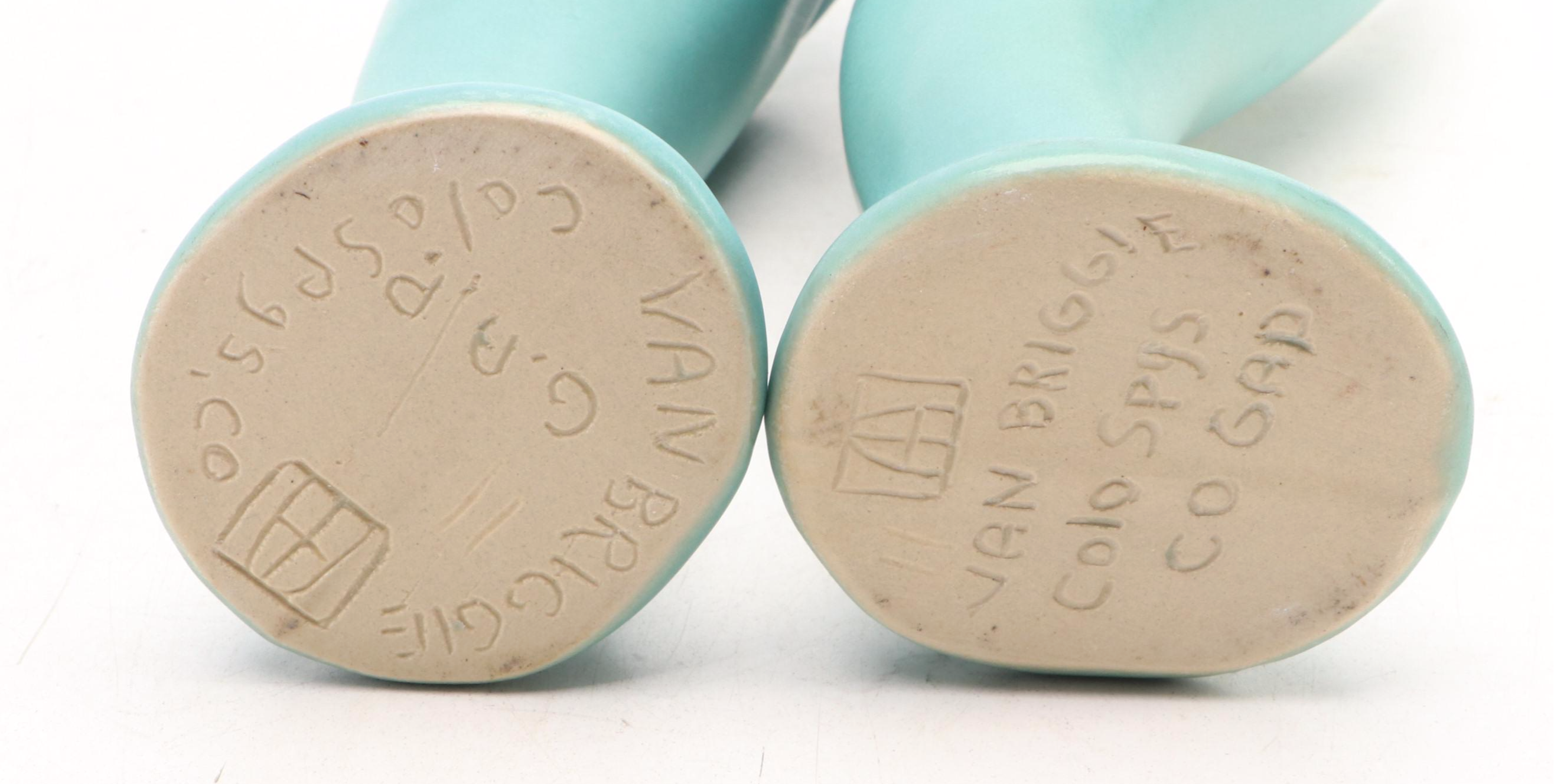 Van Briggle Pottery Calla Lily Ceramic Bud Vases