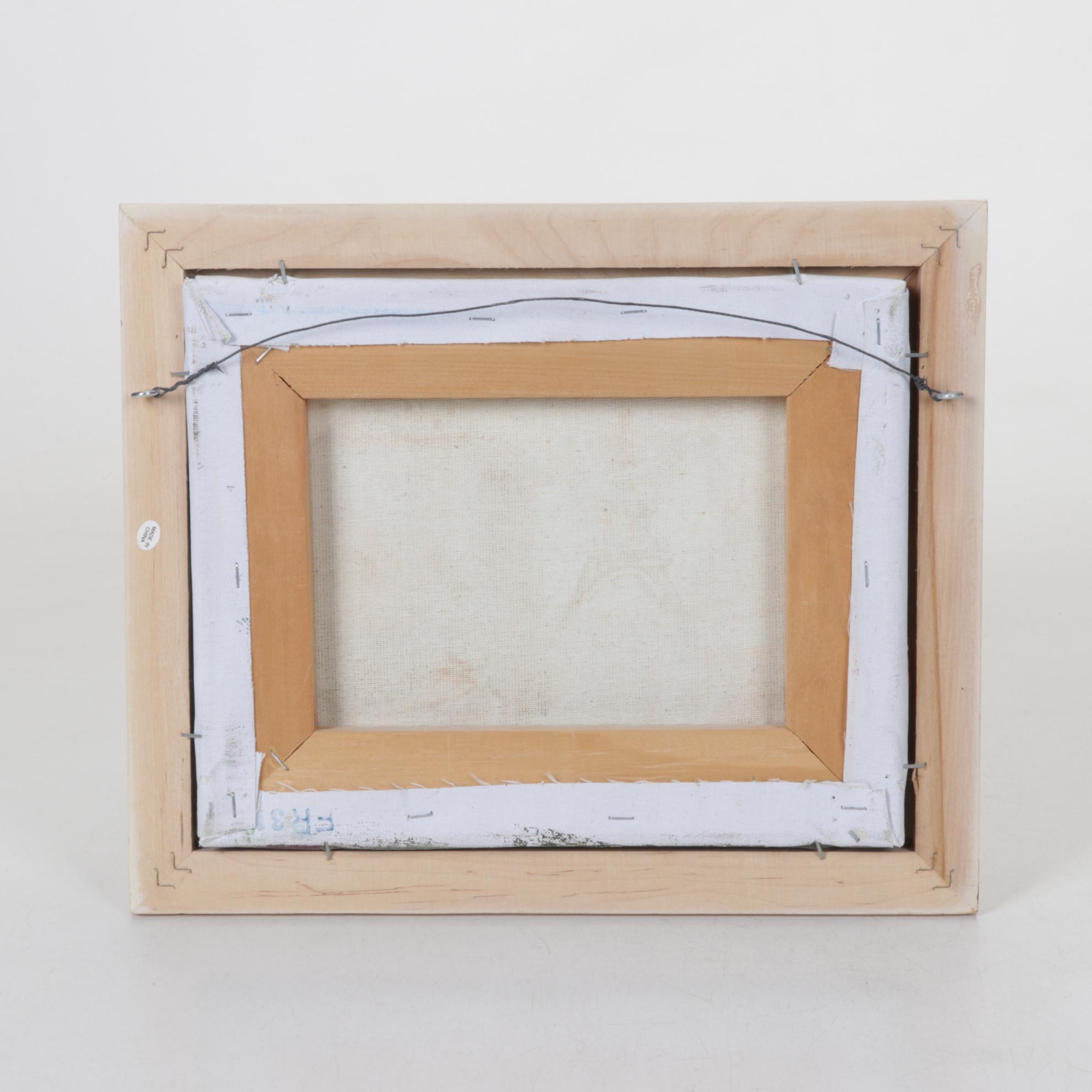 P. Herbst Oil Painting of a Street Scene in Paris