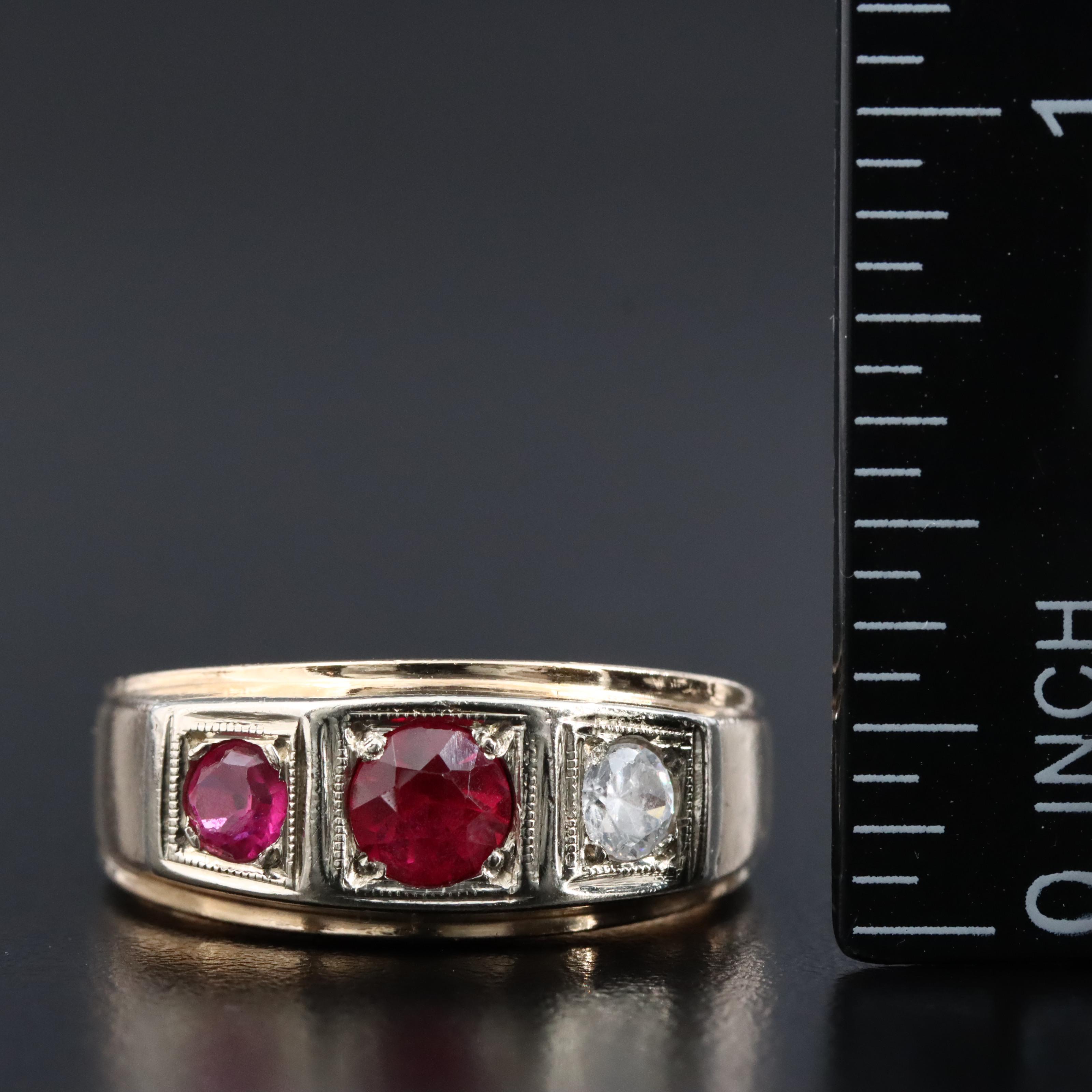 10K Ruby and CZ Ring