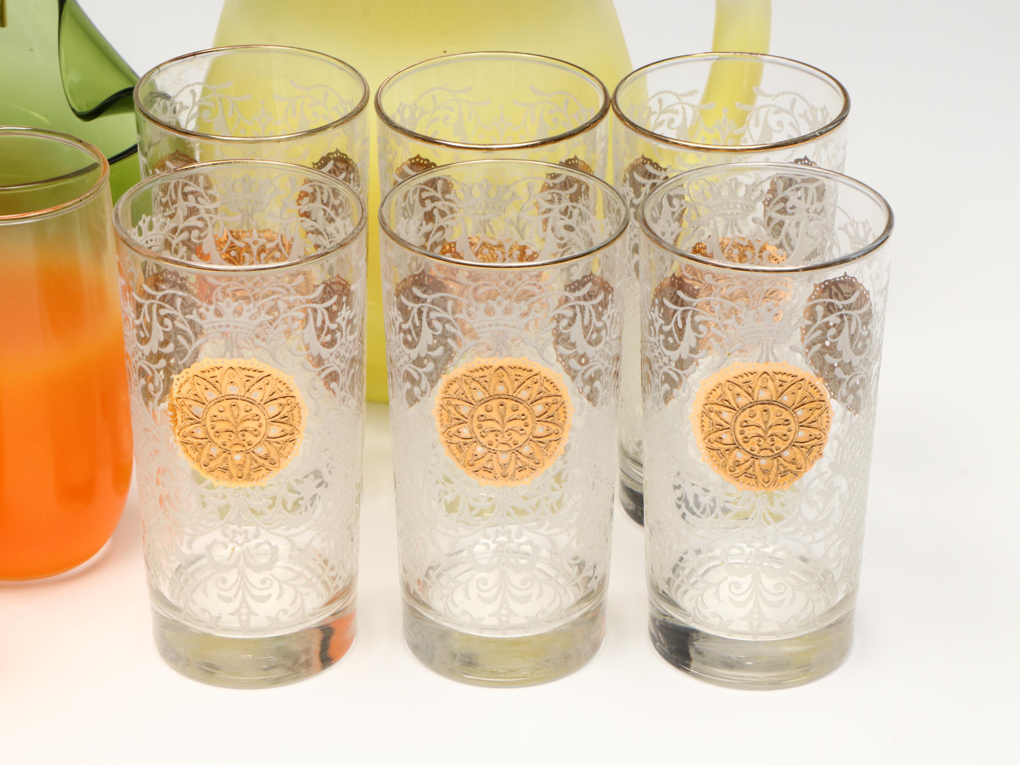 Anchor Hocking Glass Chip and Dip Set, Libbey Tumblers, and More Glass Tableware