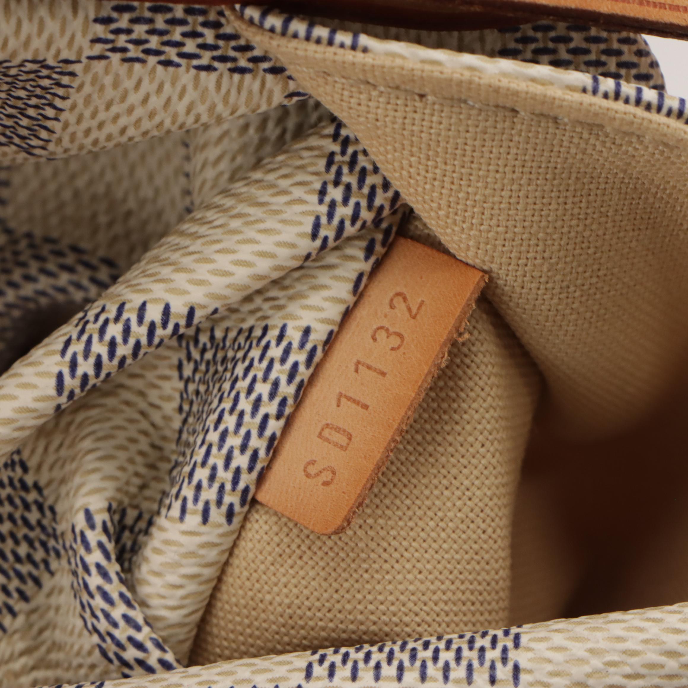 Louis Vuitton Totally PM Shoulder Bag in Damier Azur Canvas and Leather Trim