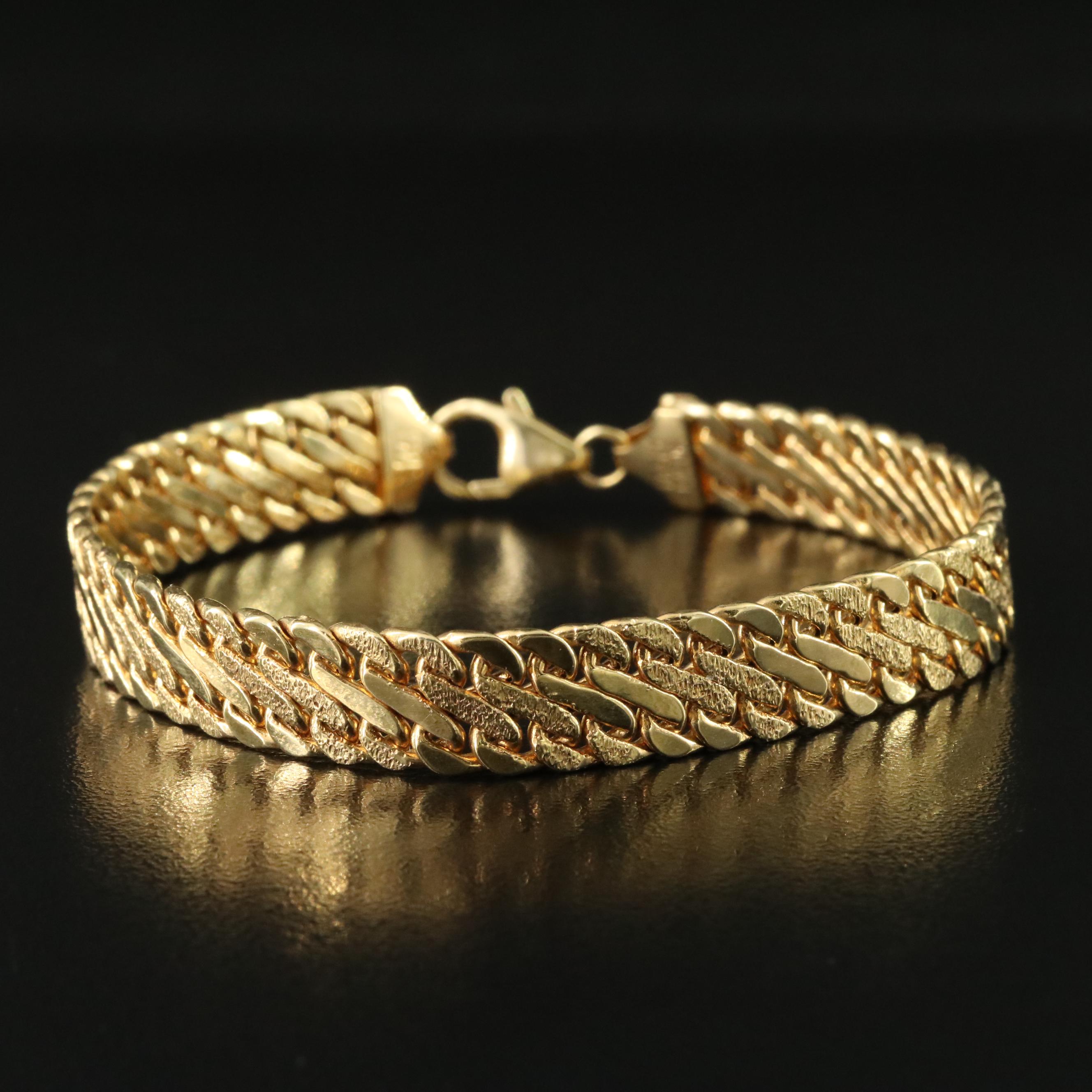 Italian Milor 14K Electroformed Bracelet