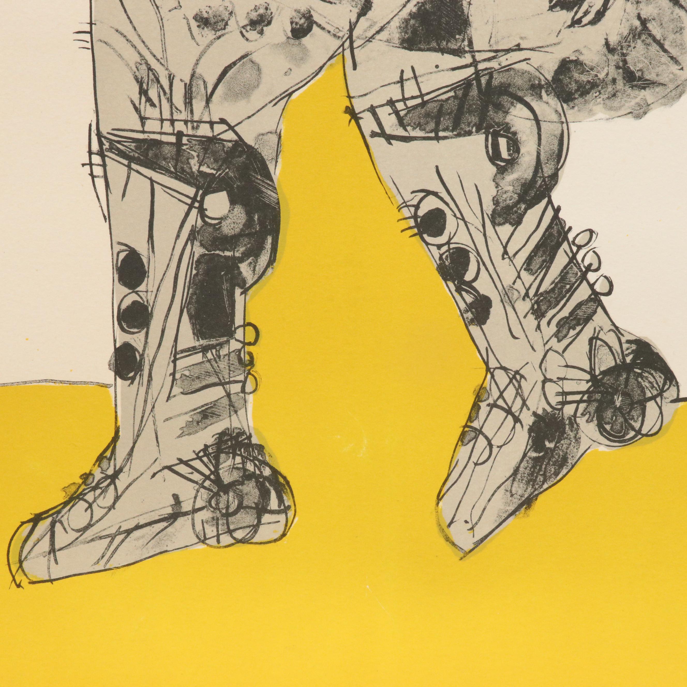 Norman Laliberte Lithograph Artist Proof "Strong Man," circa 1975