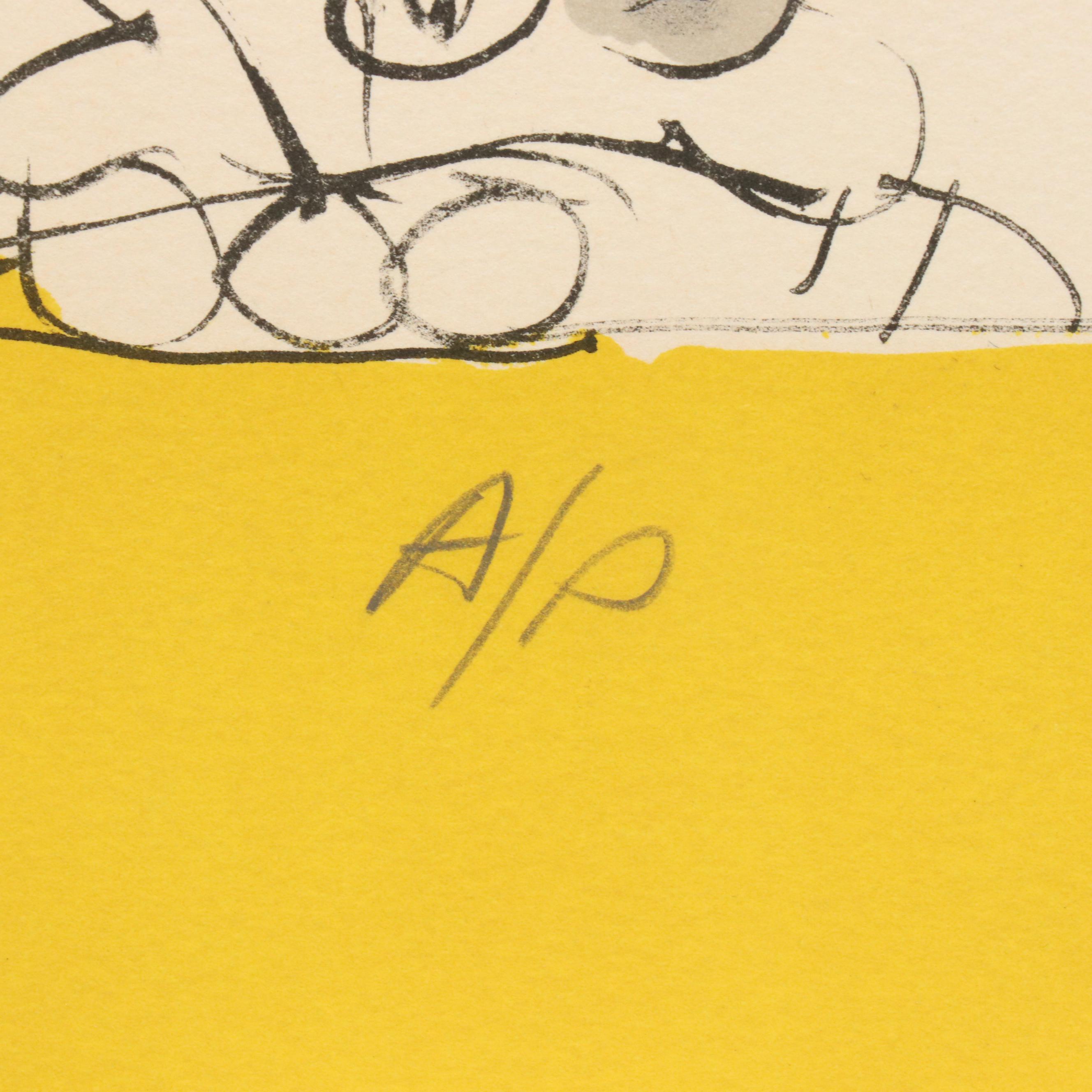 Norman Laliberte Lithograph Artist Proof "Strong Man," circa 1975