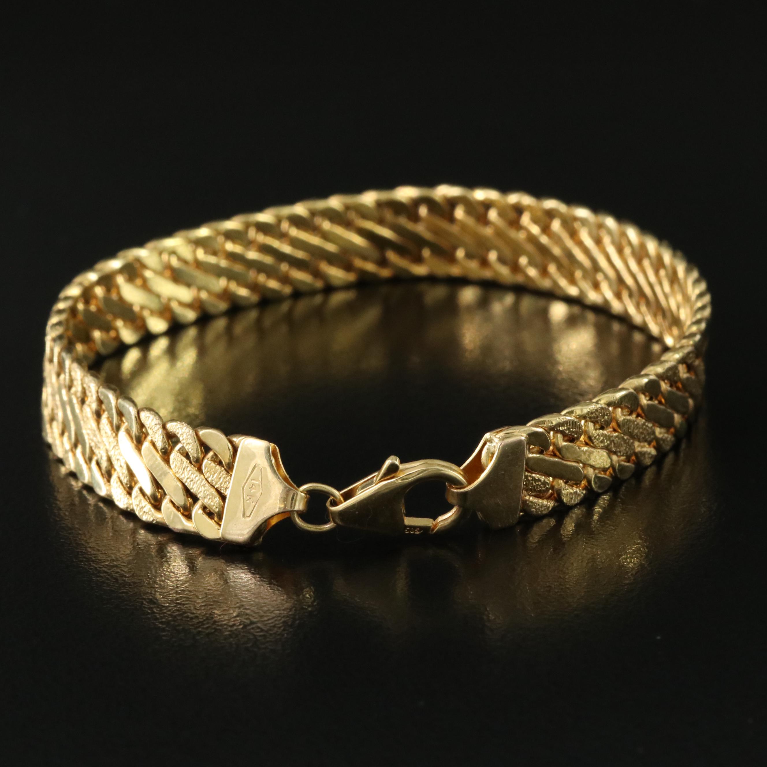 Italian Milor 14K Electroformed Bracelet