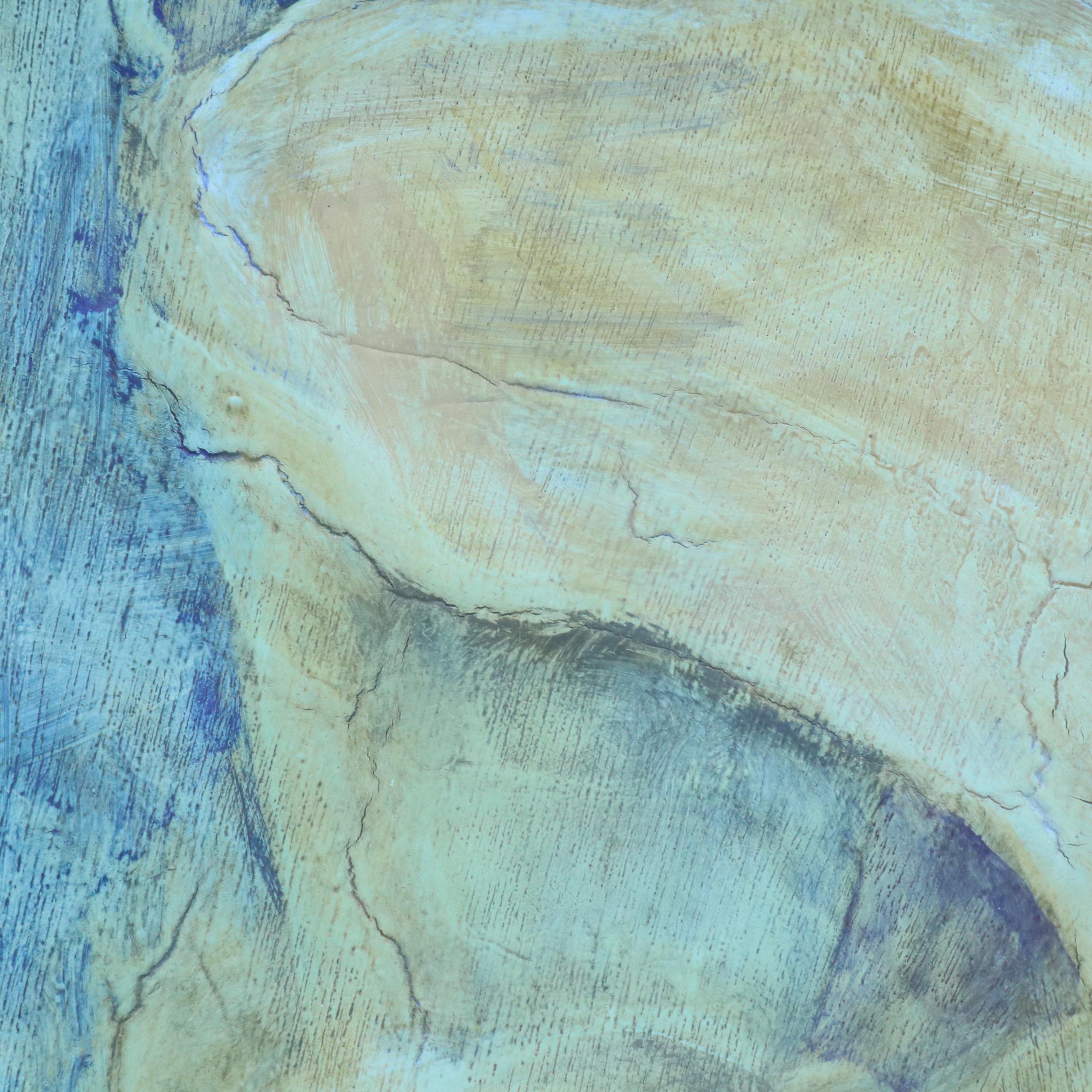 Ann Bowers Figural Modernist Mixed Media Painting, 21st Century