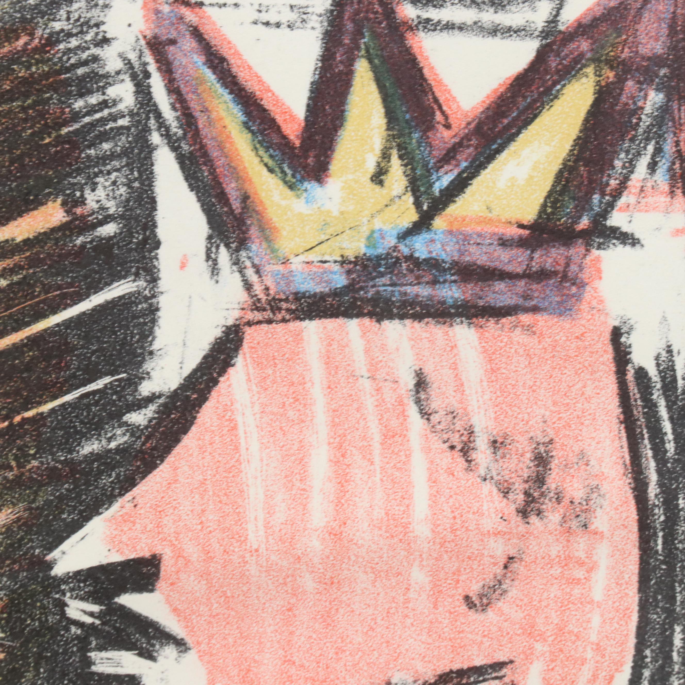 Arthur Helwig Abstract Lithograph, Mid-20th Century