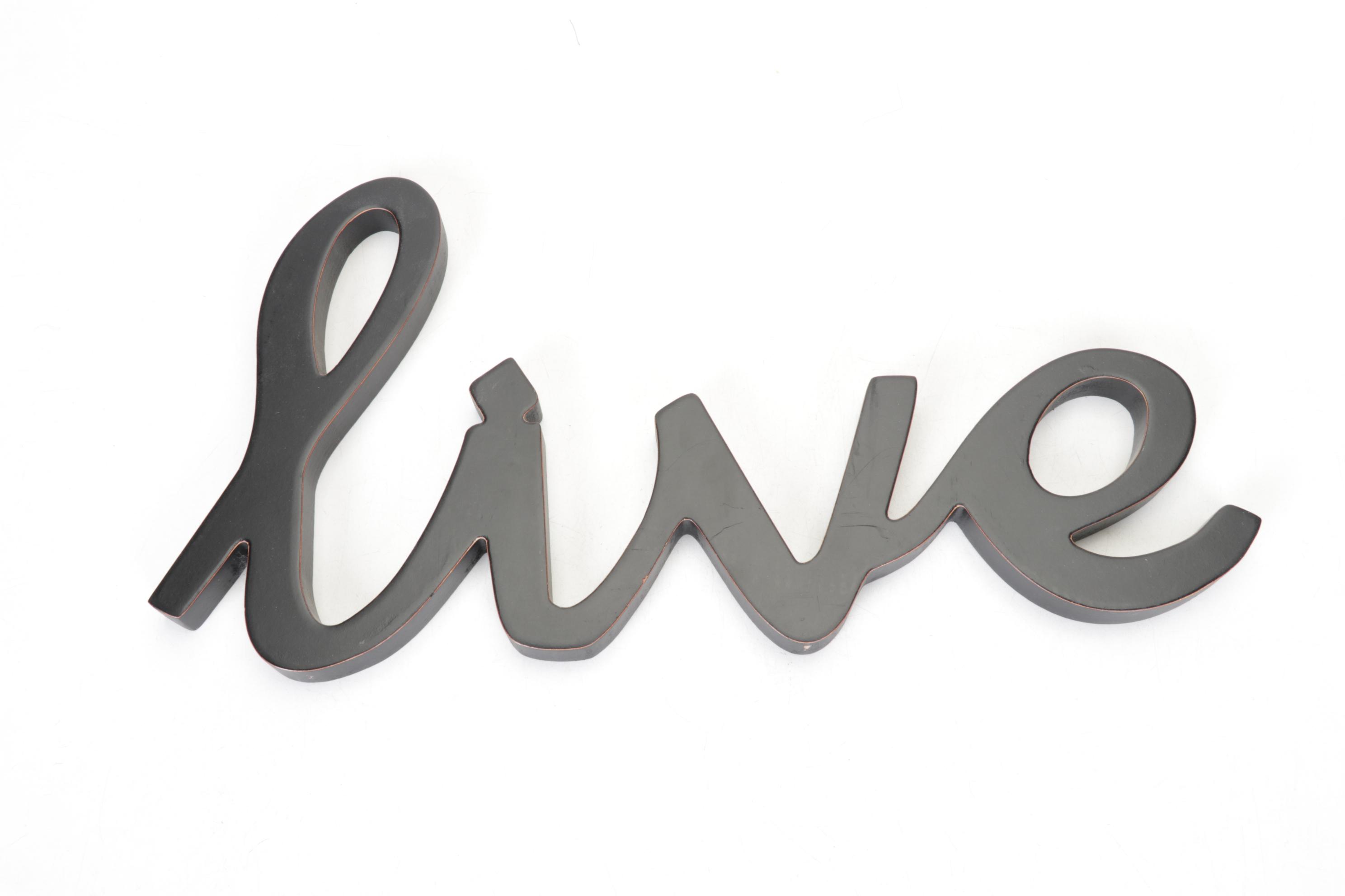 "Welcome Friends" Hand Painted Wall Plaque with "Live Laugh Love" Wall Hanging