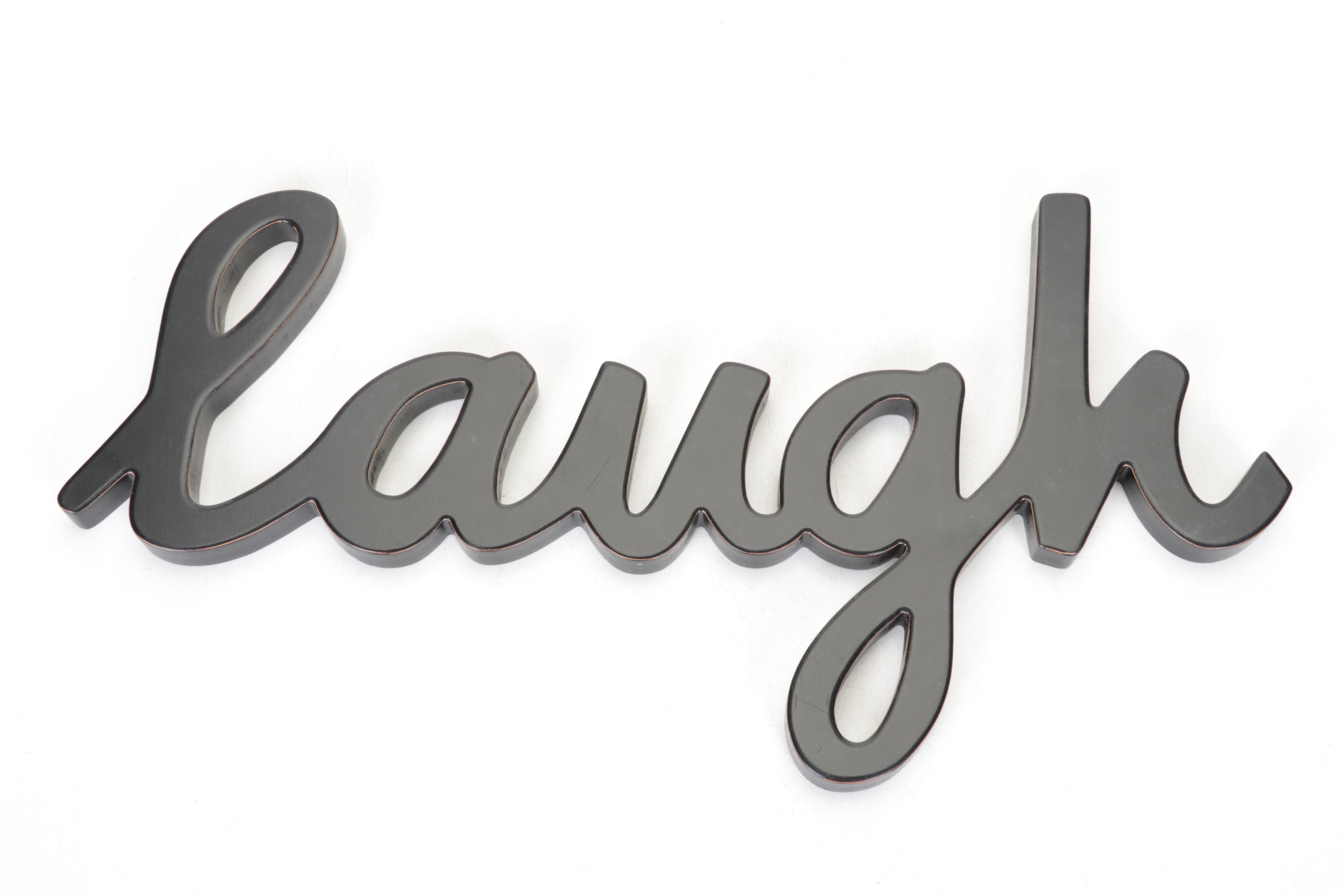 "Welcome Friends" Hand Painted Wall Plaque with "Live Laugh Love" Wall Hanging