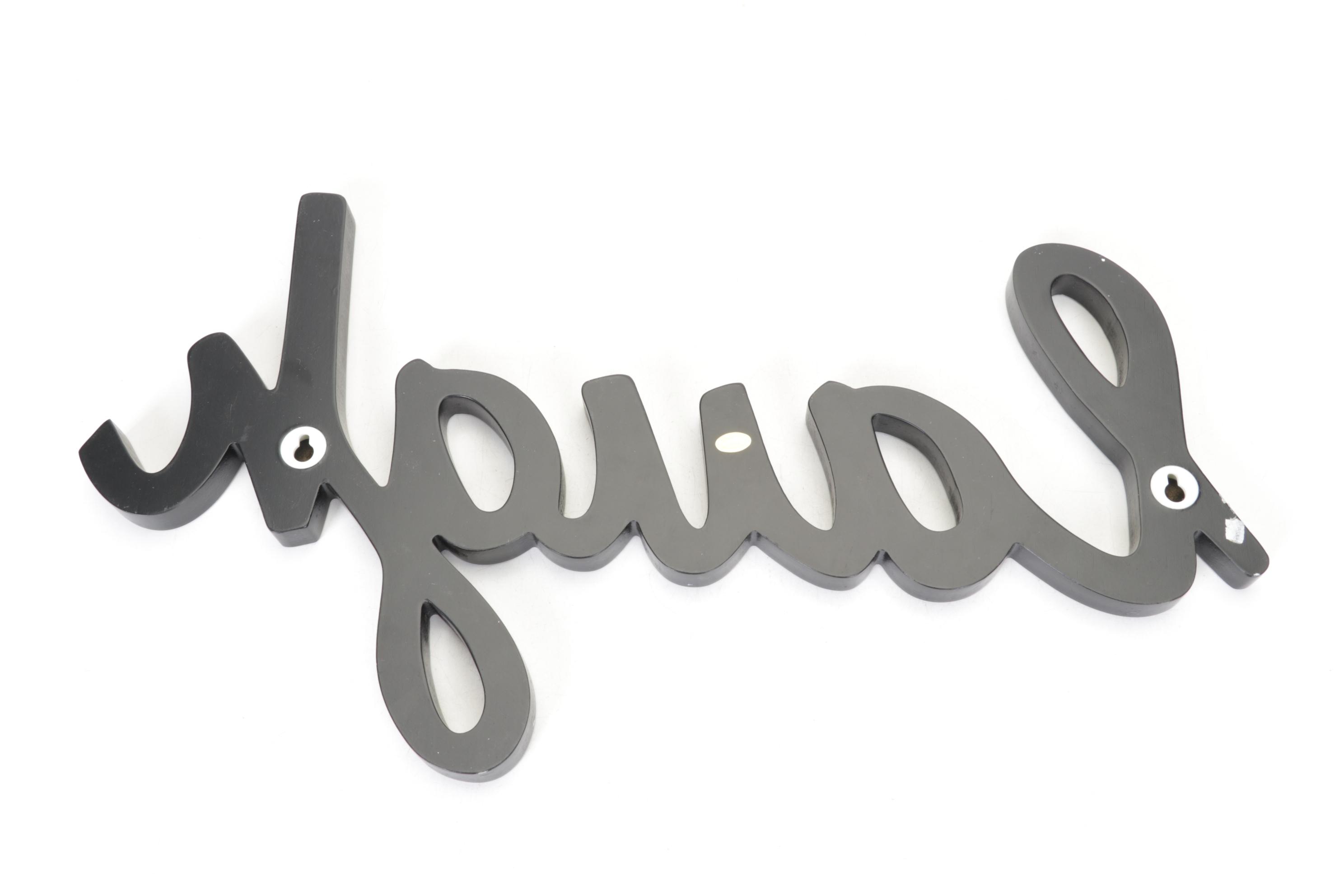 "Welcome Friends" Hand Painted Wall Plaque with "Live Laugh Love" Wall Hanging