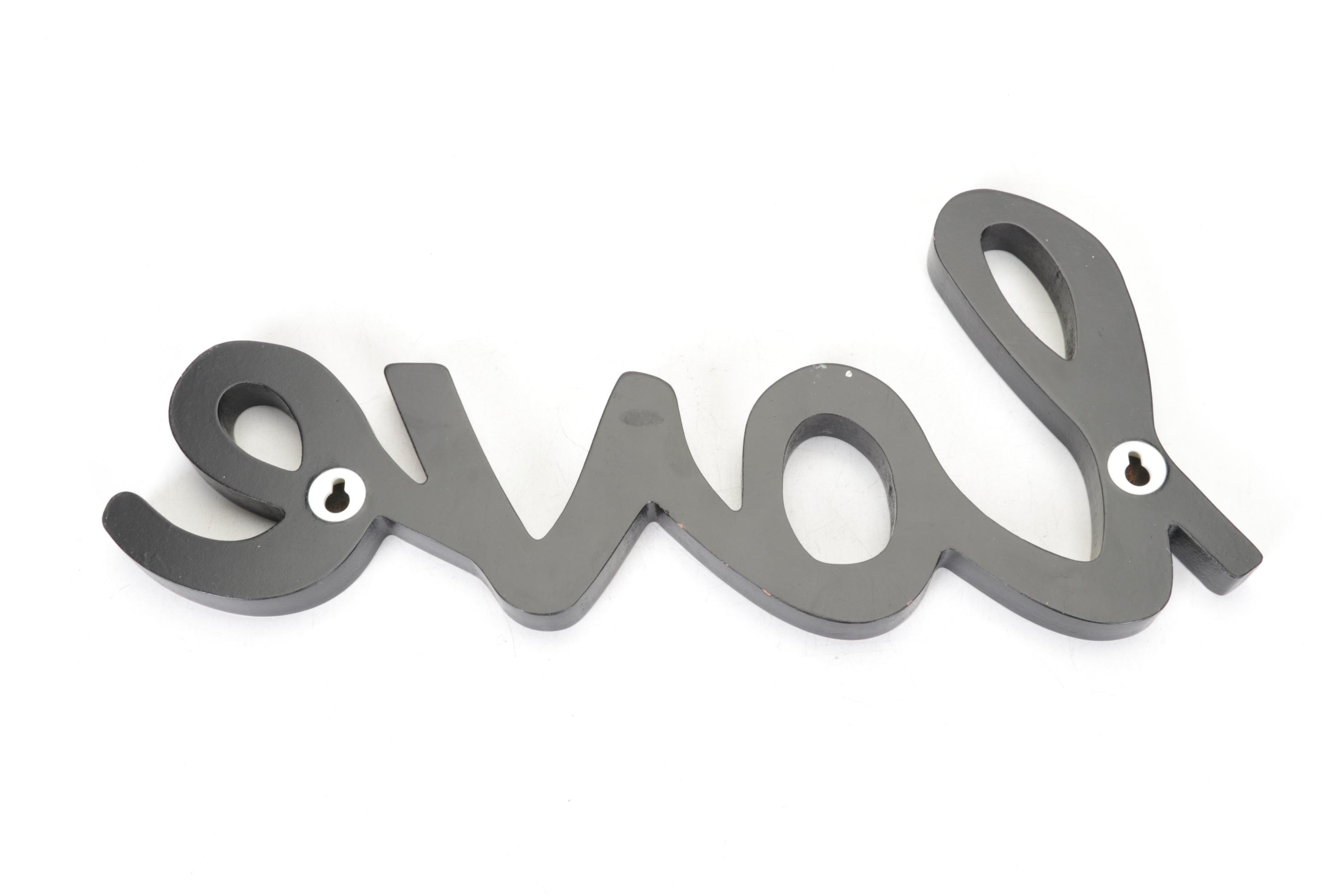 "Welcome Friends" Hand Painted Wall Plaque with "Live Laugh Love" Wall Hanging